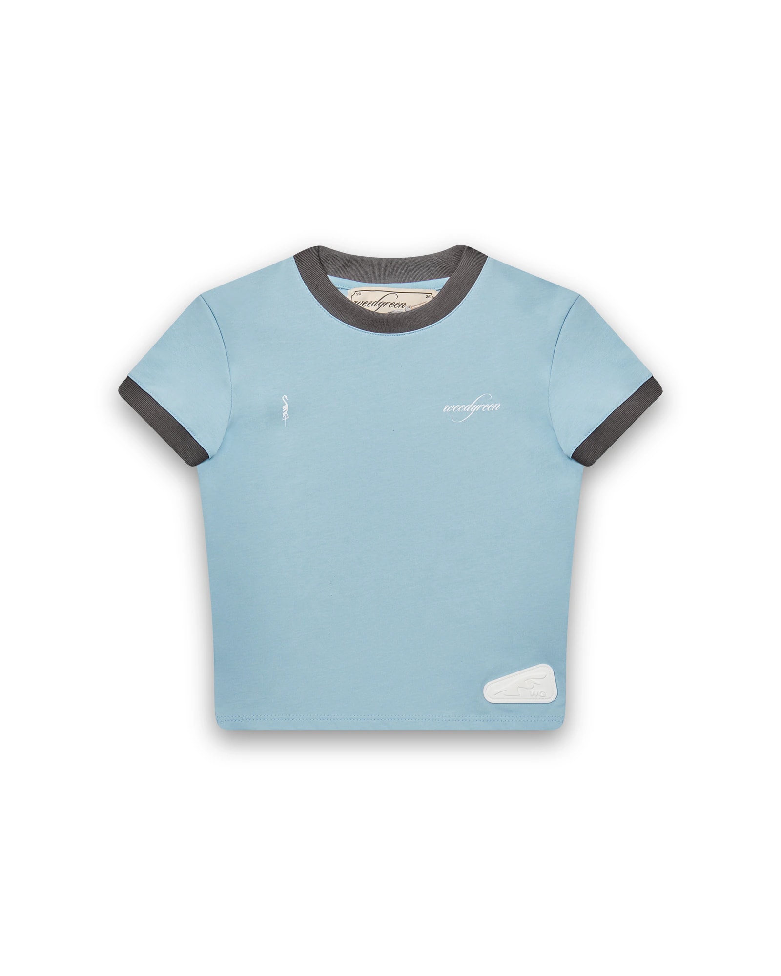 CAMISETA SLIM CON RIB MIGRACIONES AZUL - imagen 1
