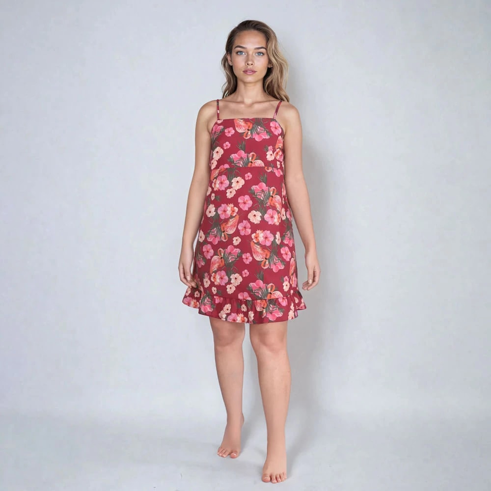 Bata Estampado Flamingos. - imagen 1