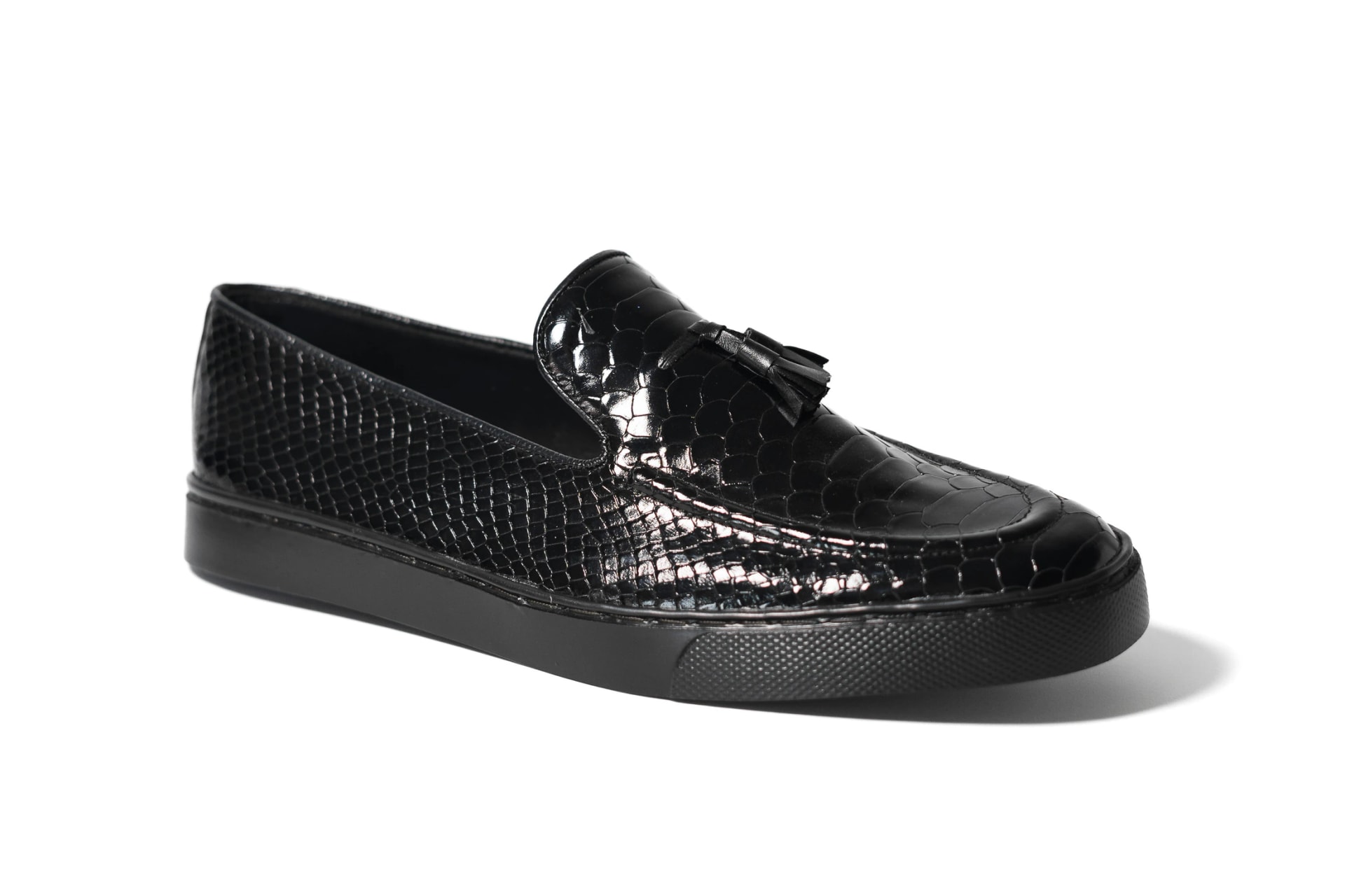 Loafers Python negro tennis - imagen 1