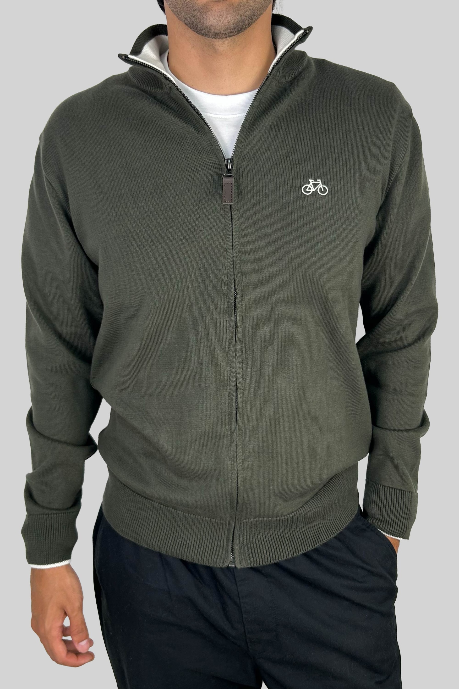 SACO FULL ZIP OLIVE - imagen 1