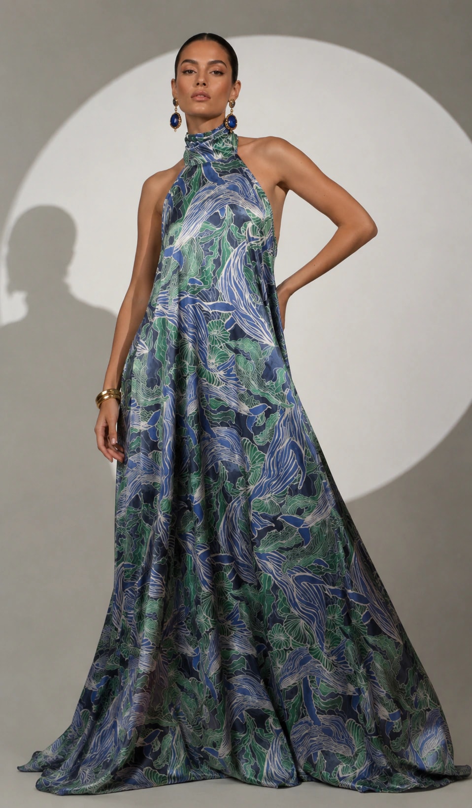 Vestido Apolinary Estampado Ballenas - imagen 1