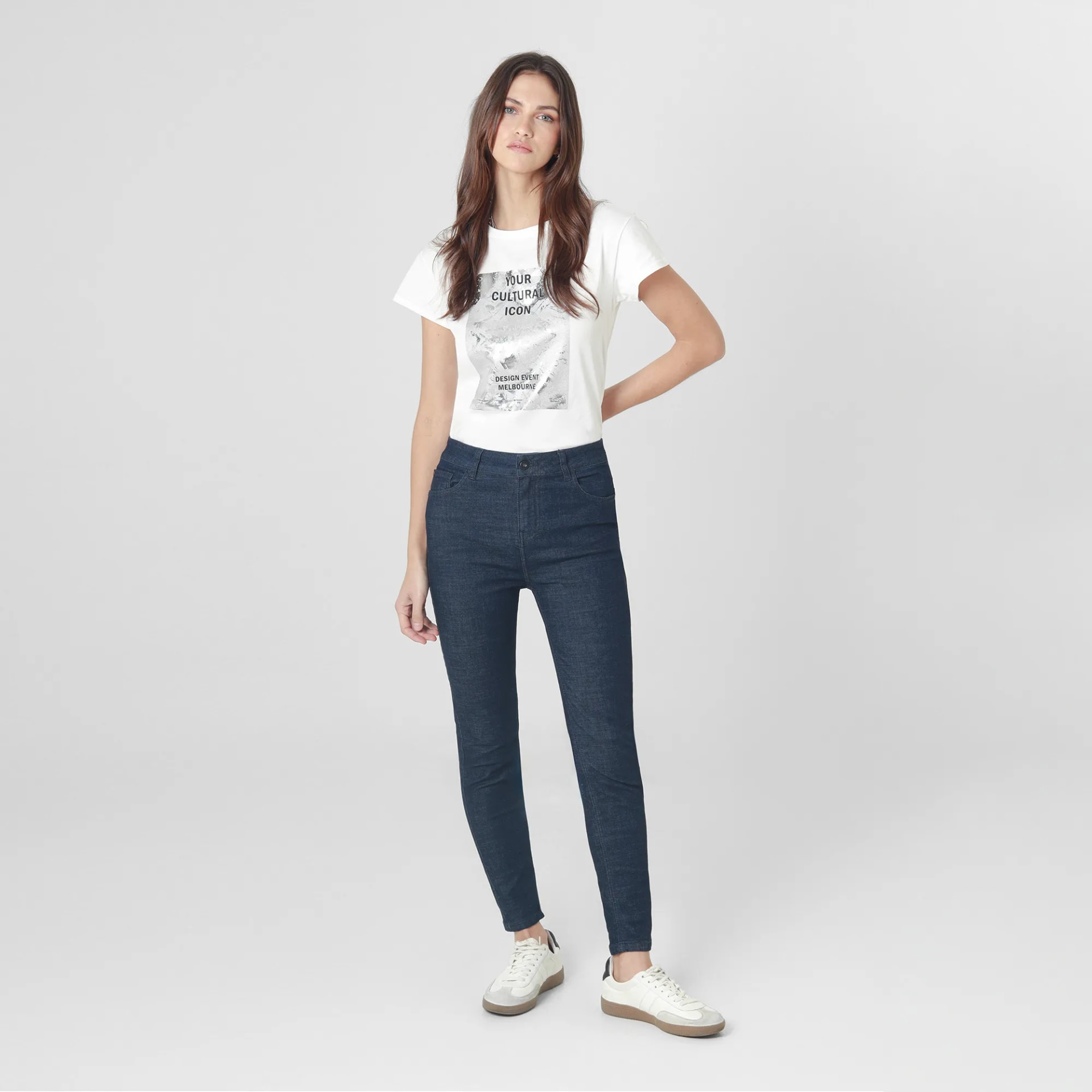 Jean Tiro Medio Bota Skinny - imagen 1