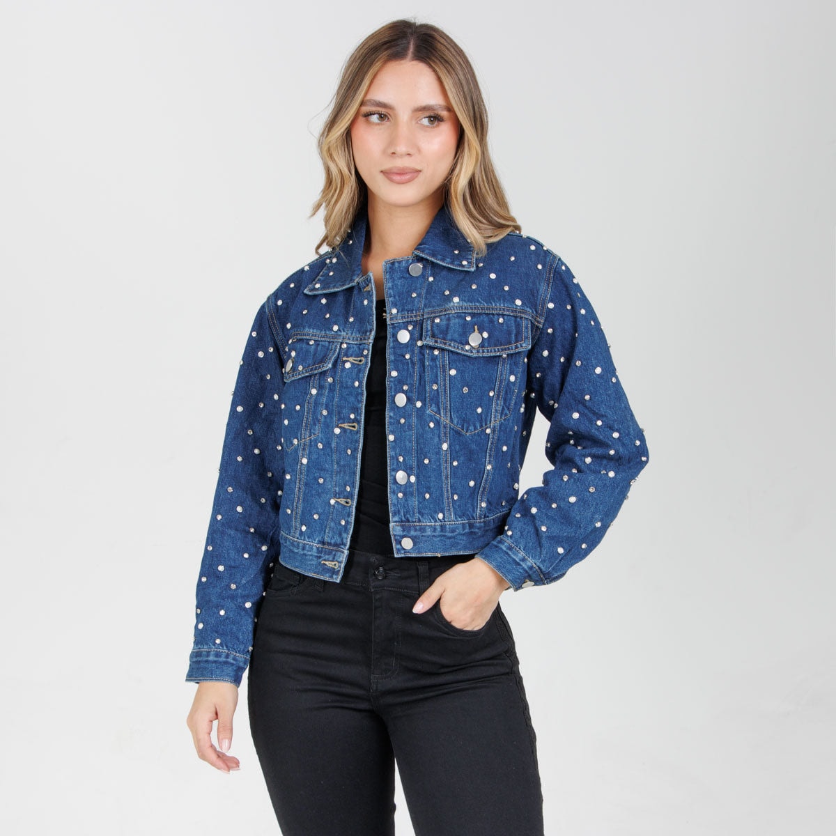 Chaqueta Denim brillos GY6515 - imagen 1