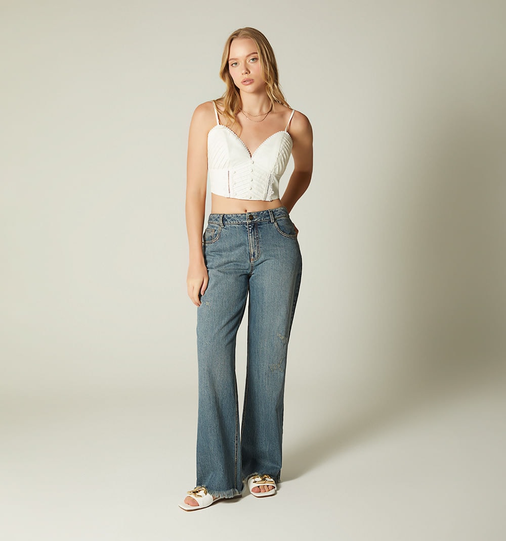 Blusa tiras de amarre en espalda - imagen 1