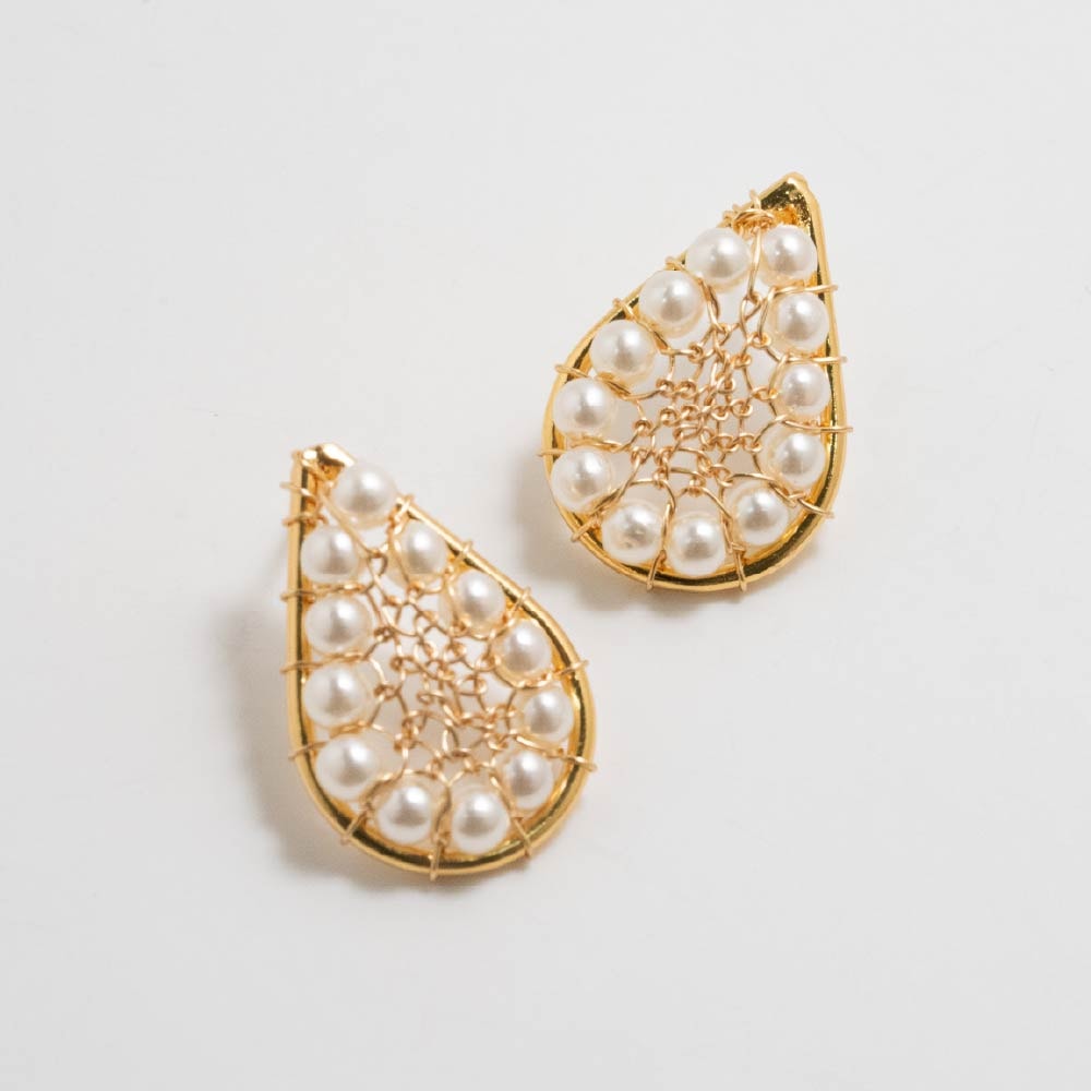Aretes Topo Silueta Dorado - imagen 1