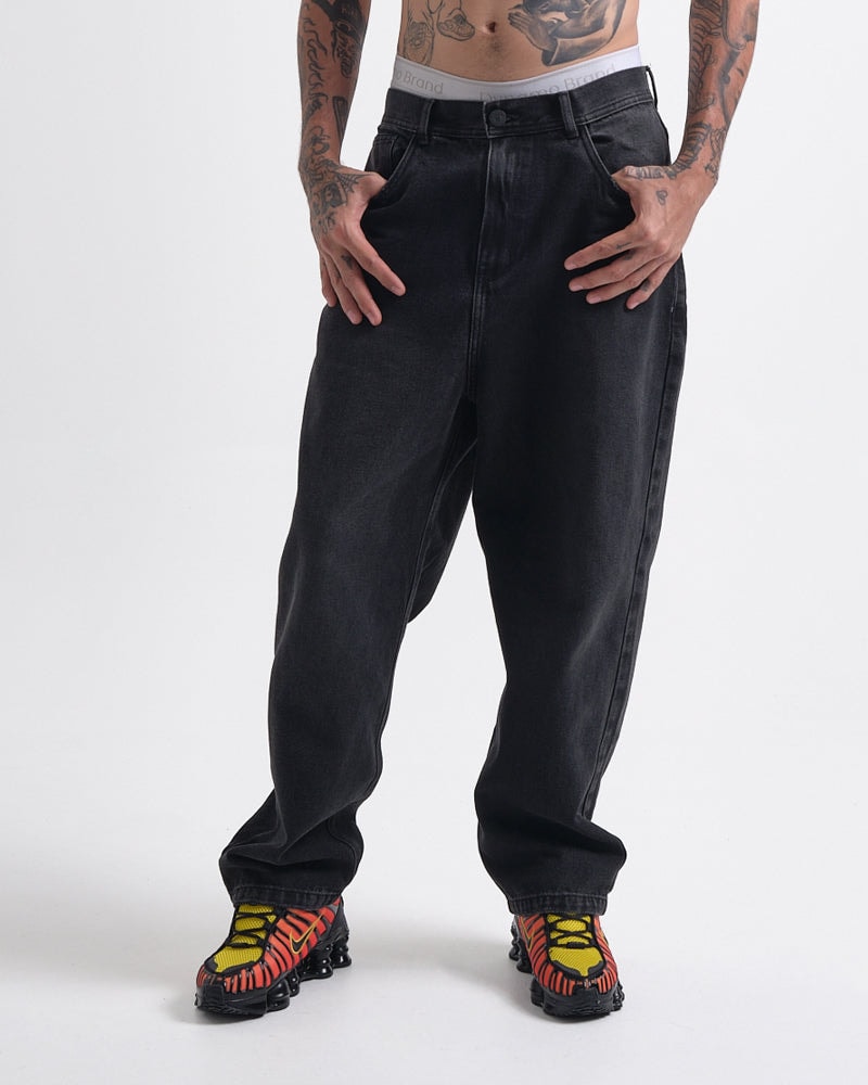 Jeans Baggy Básico Essential Black - imagen 1