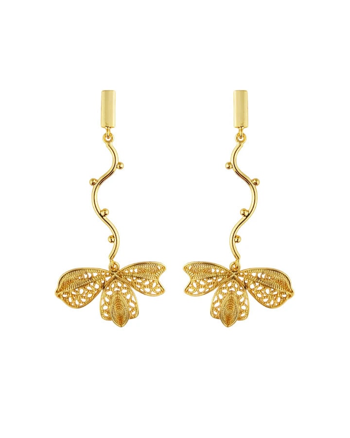 Aretes largo filigrana, Omaira - imagen 1