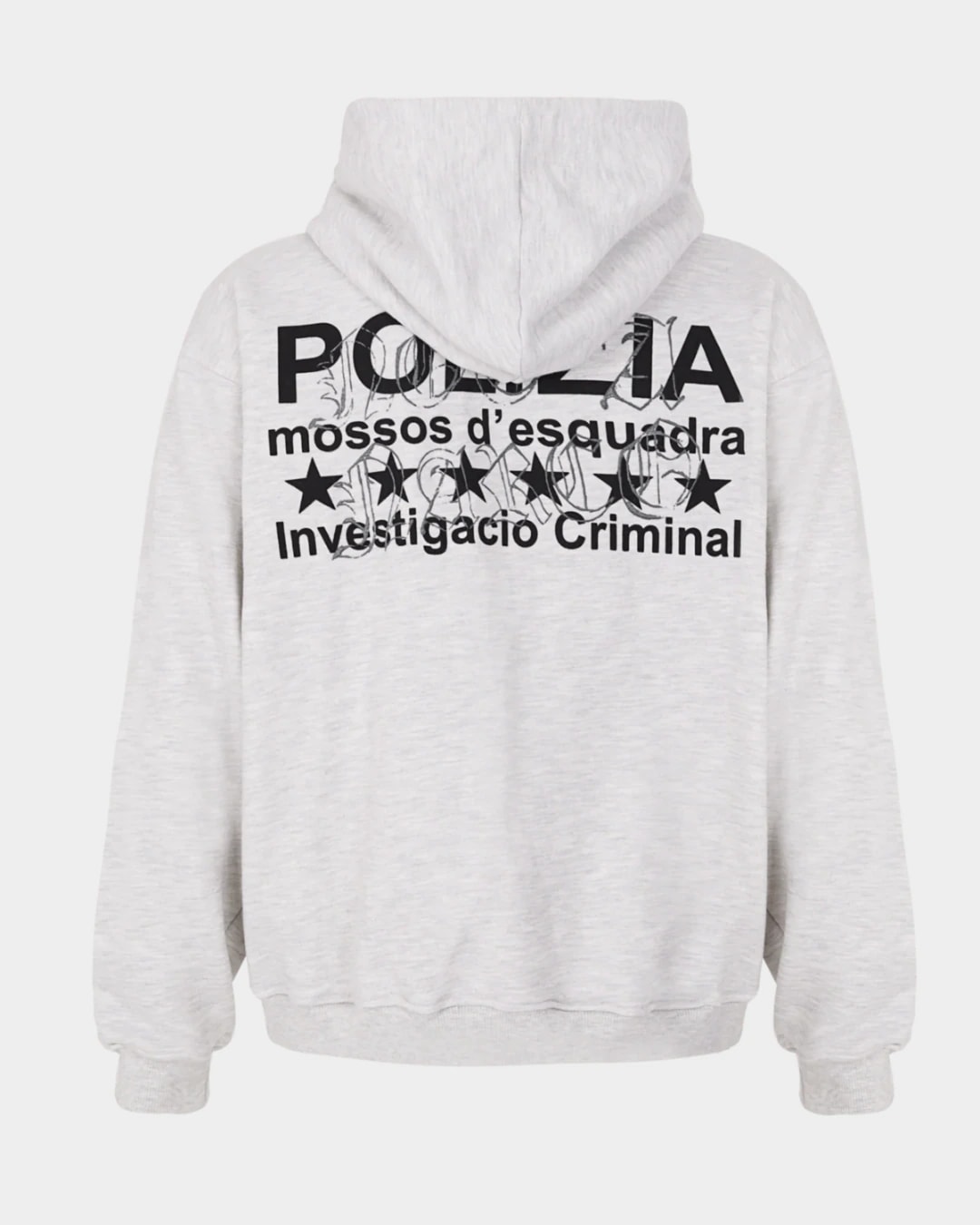POLIZIA GRAY HOODIE - imagen 1