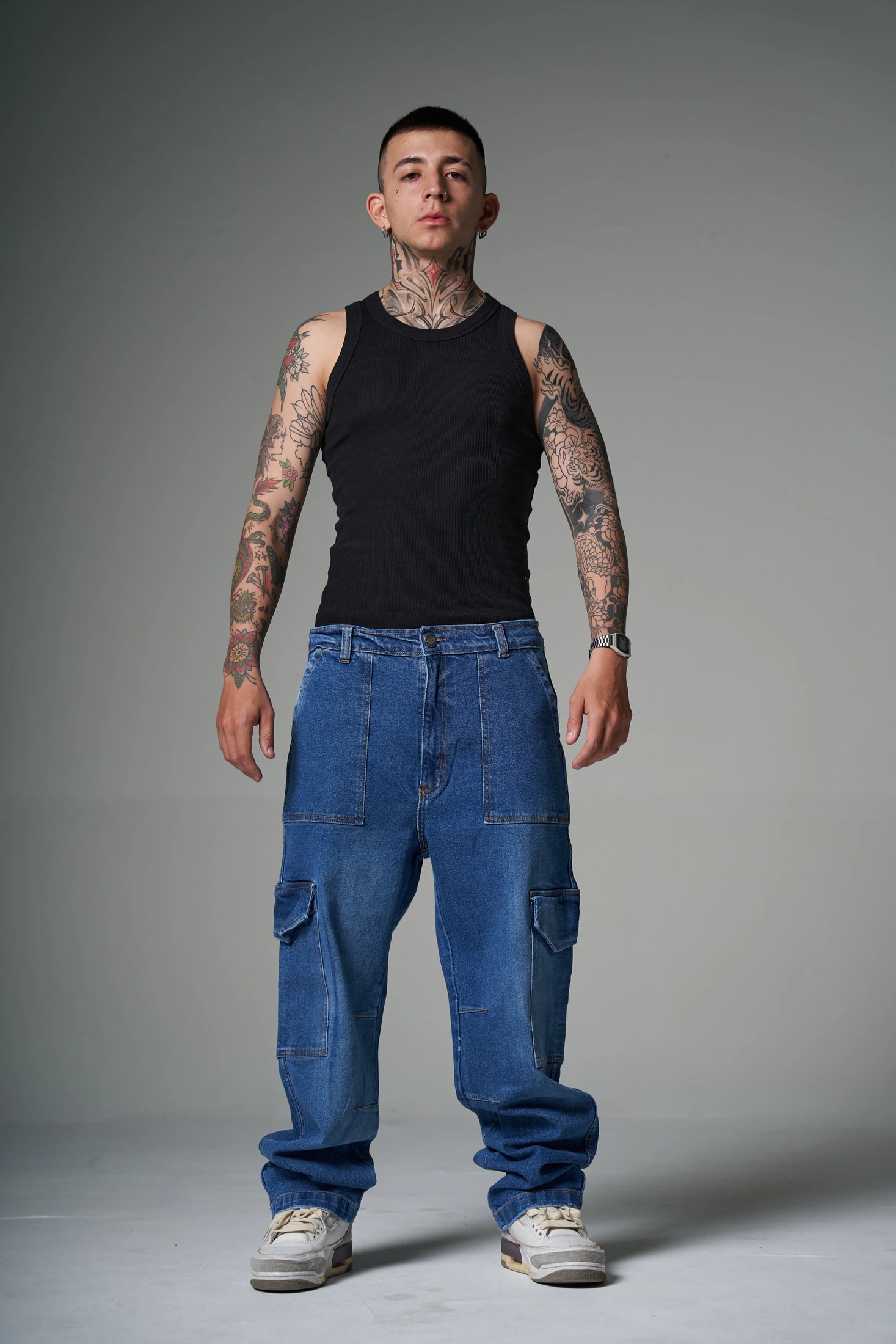 JEANS CARGO SAVAGE AZUL MEDIO 14495 - imagen 1