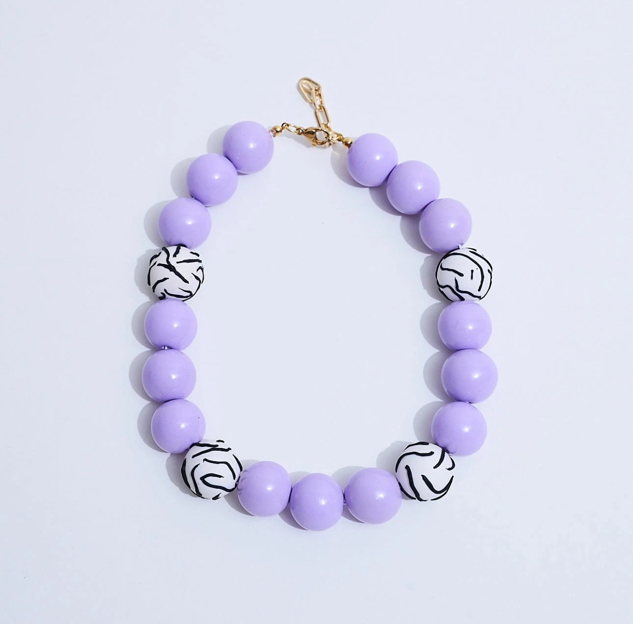 Collar Corazón Rayado - imagen 1