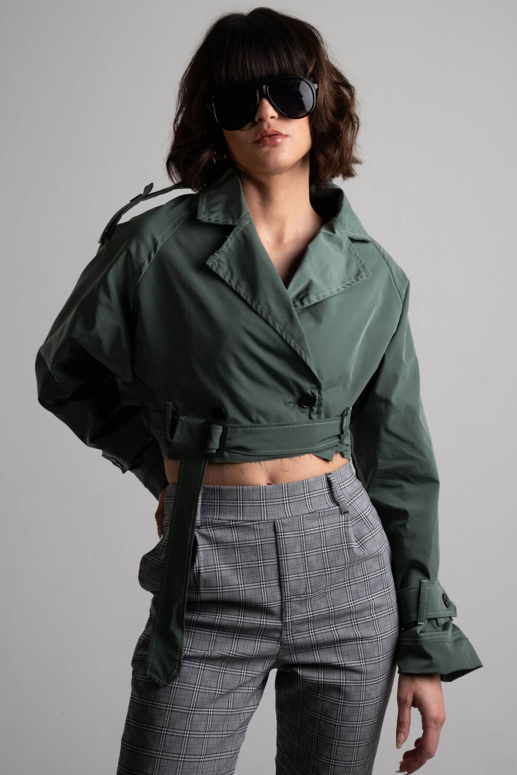 Gabardina Corta Verde - imagen 1