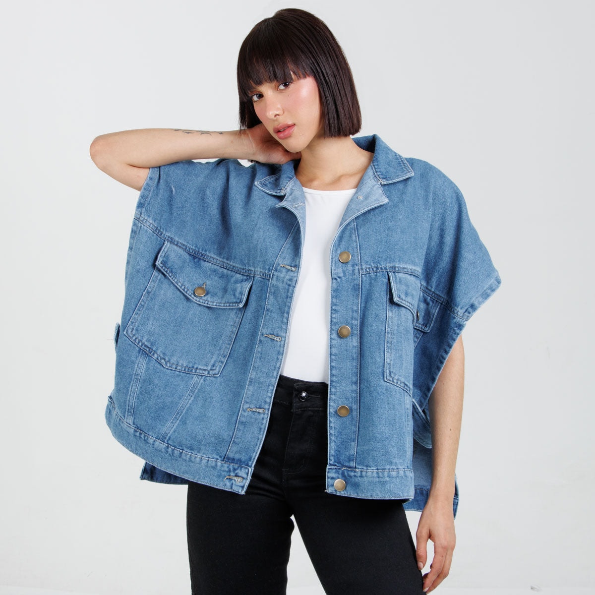 Poncho denim Axspen B1768 - imagen 1