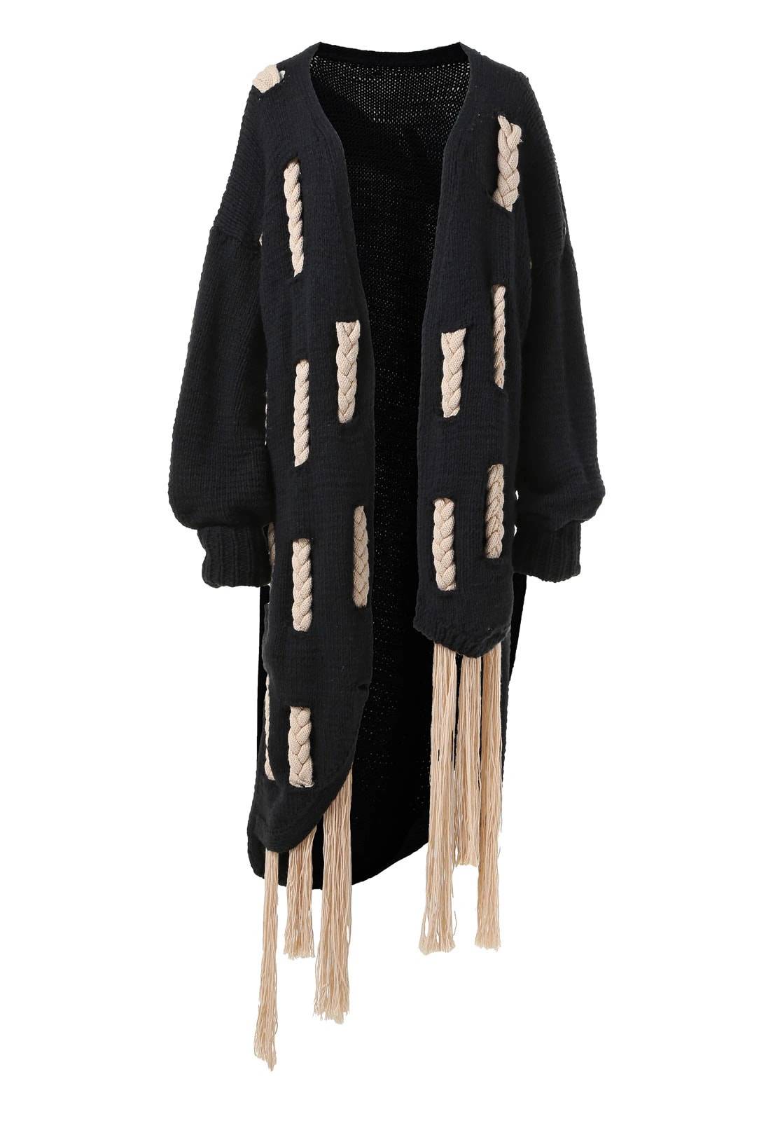 INTRECCIATO BRAIDED KNITTED OVERCOAT - imagen 1