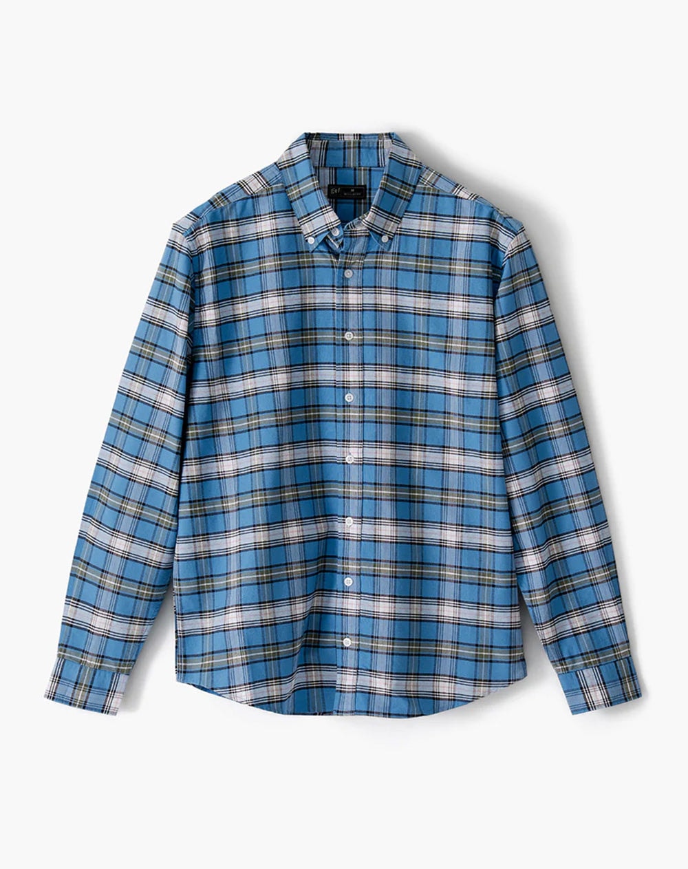 Camisa manga larga regular algodón cuadros hombre - imagen 1