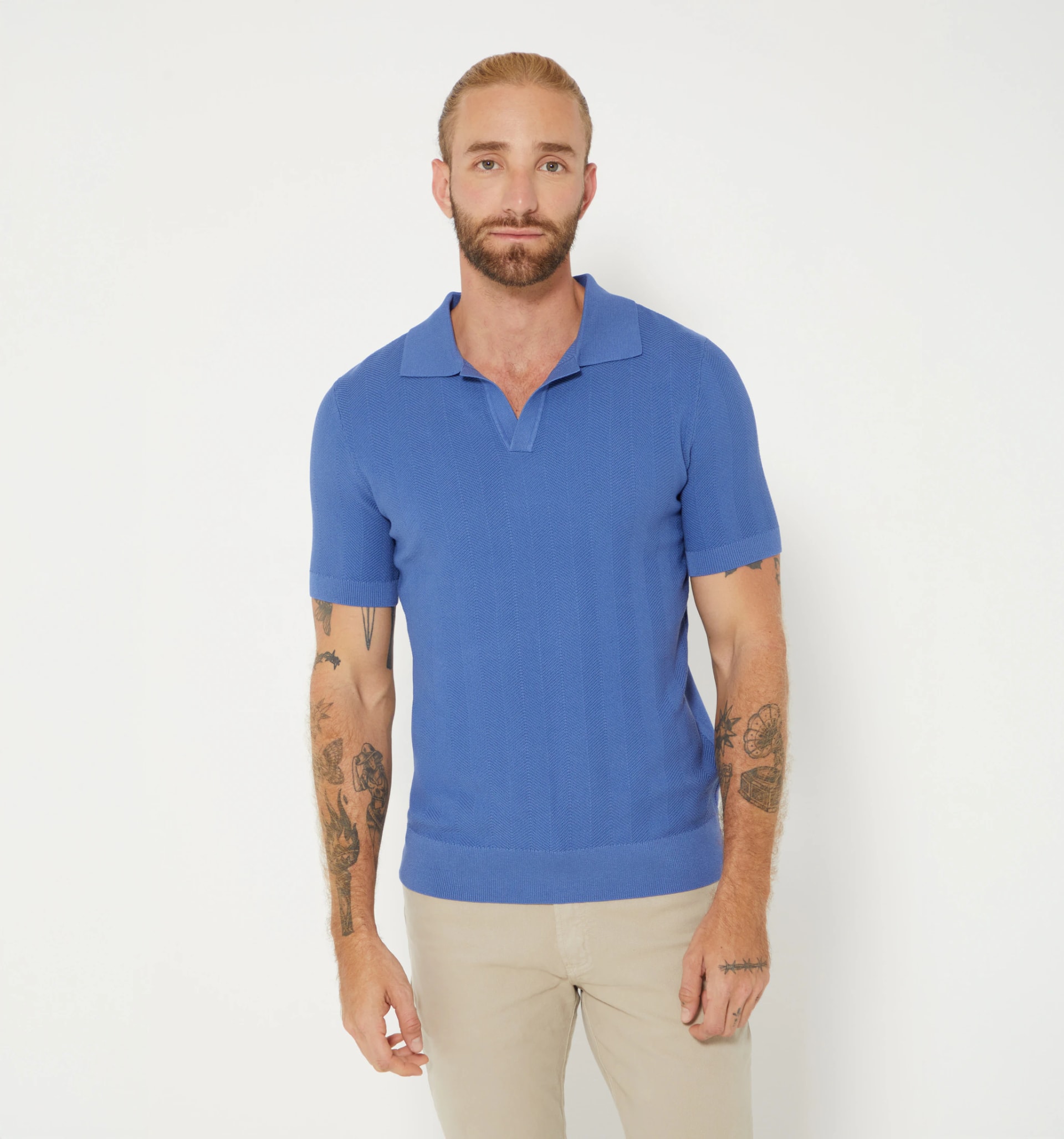Polo para hombre tejida - imagen 1