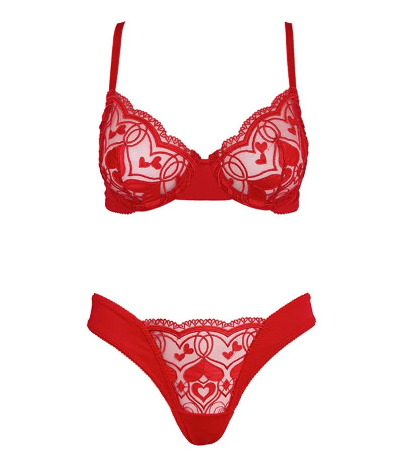 Be My Valentine brasier y tanga - imagen 1