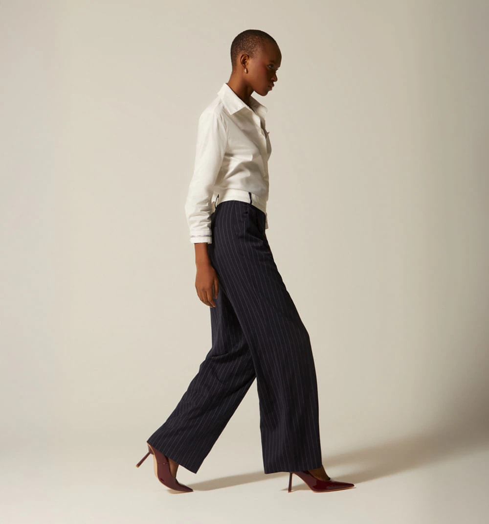 Pantalon  con  contraste  en pretina - imagen 1