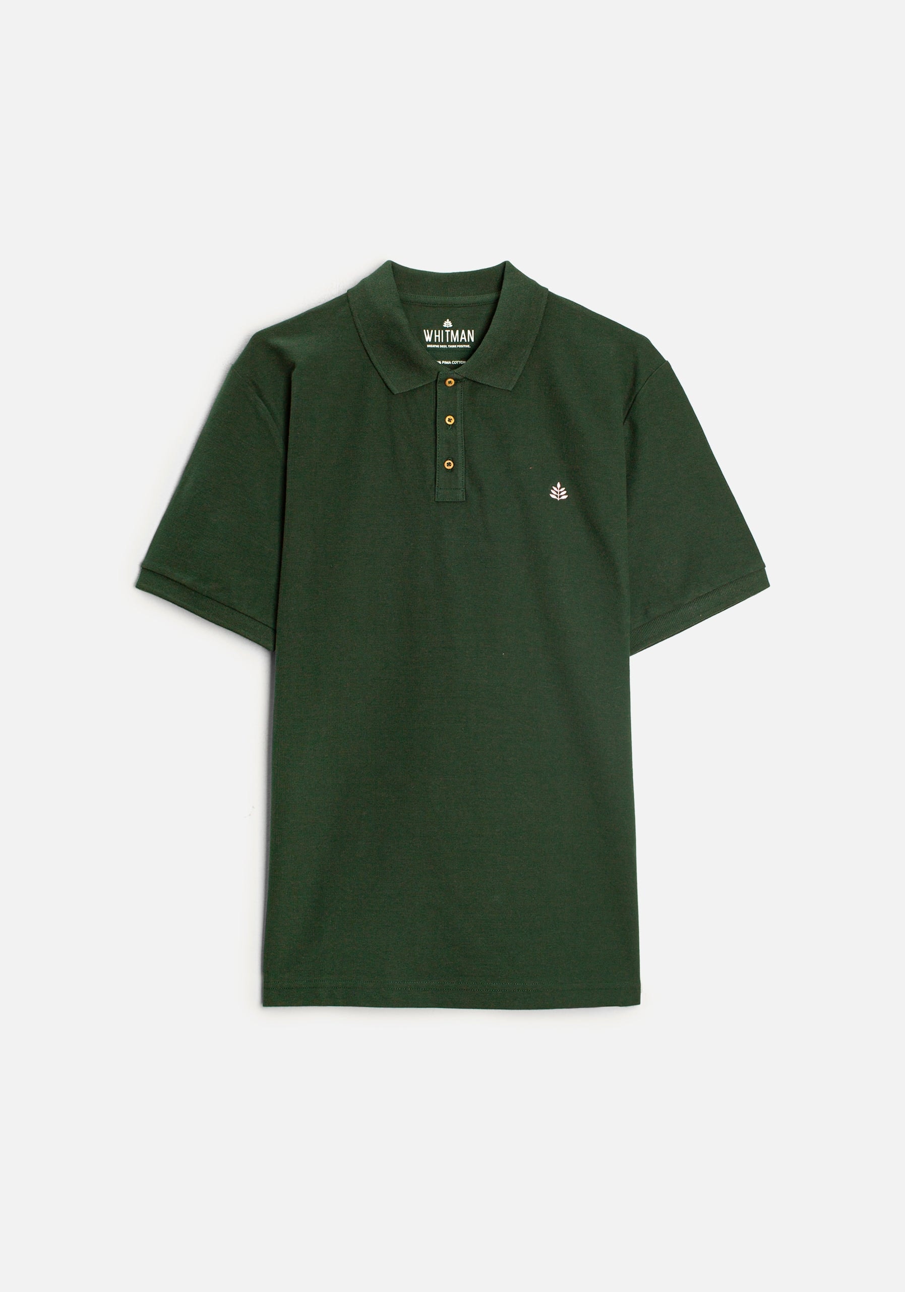 Camiseta Polo H Unicolor L-Ros Verde Osc. - imagen 1