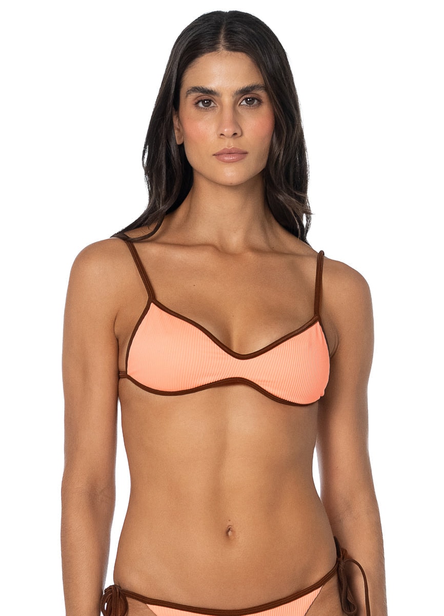 Maaji Papaya Sunset Bari Classic Bralette Bikini Top - imagen 1