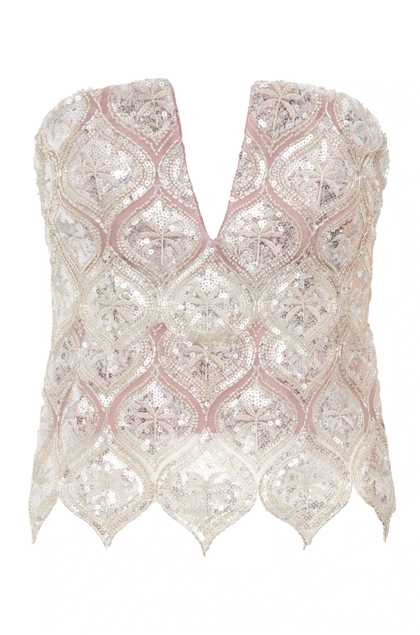 Luciana Palms Sequined Top / Silver - imagen 1