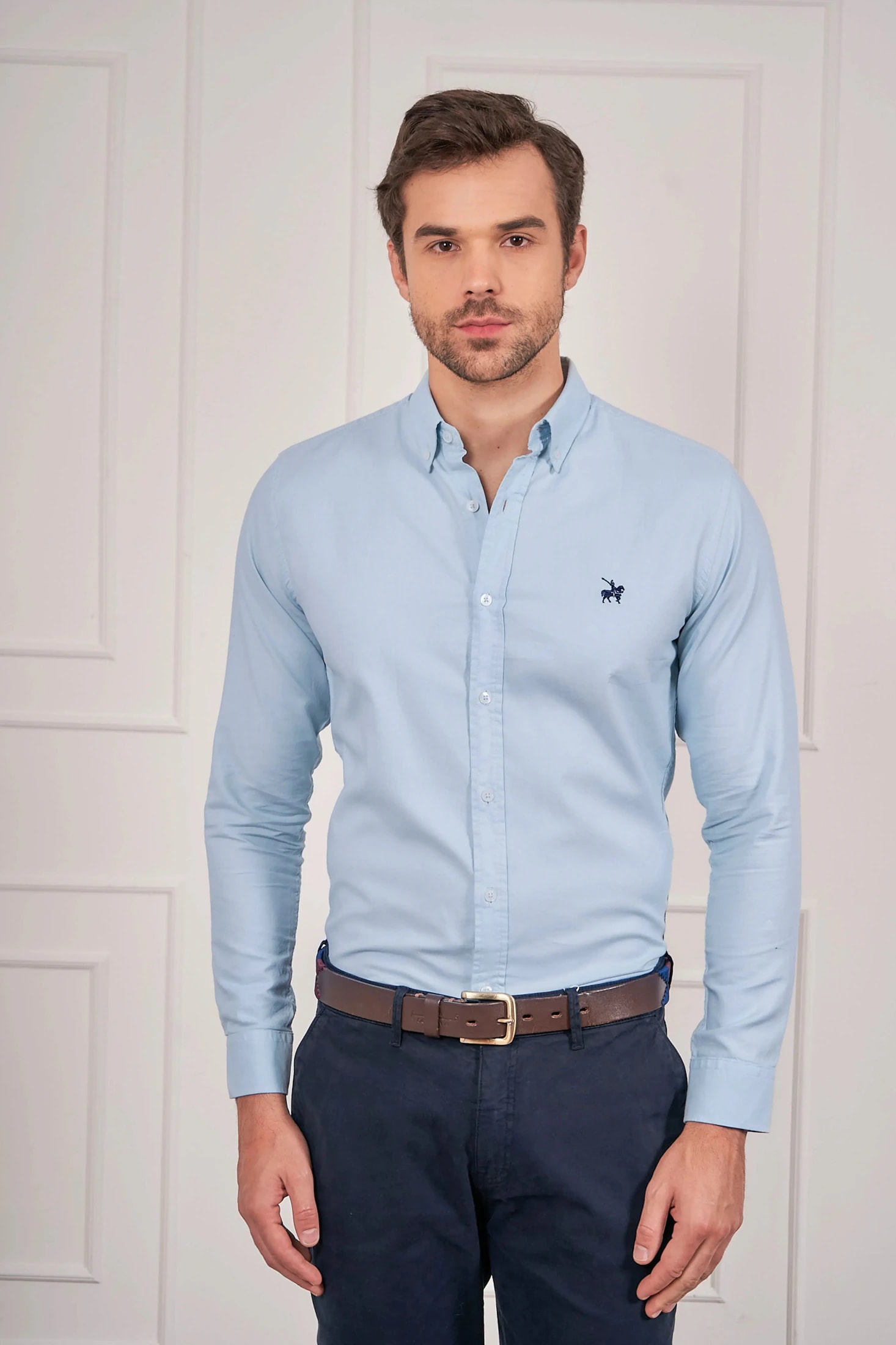 Camisa Oxford Hombre Azul clara - imagen 1