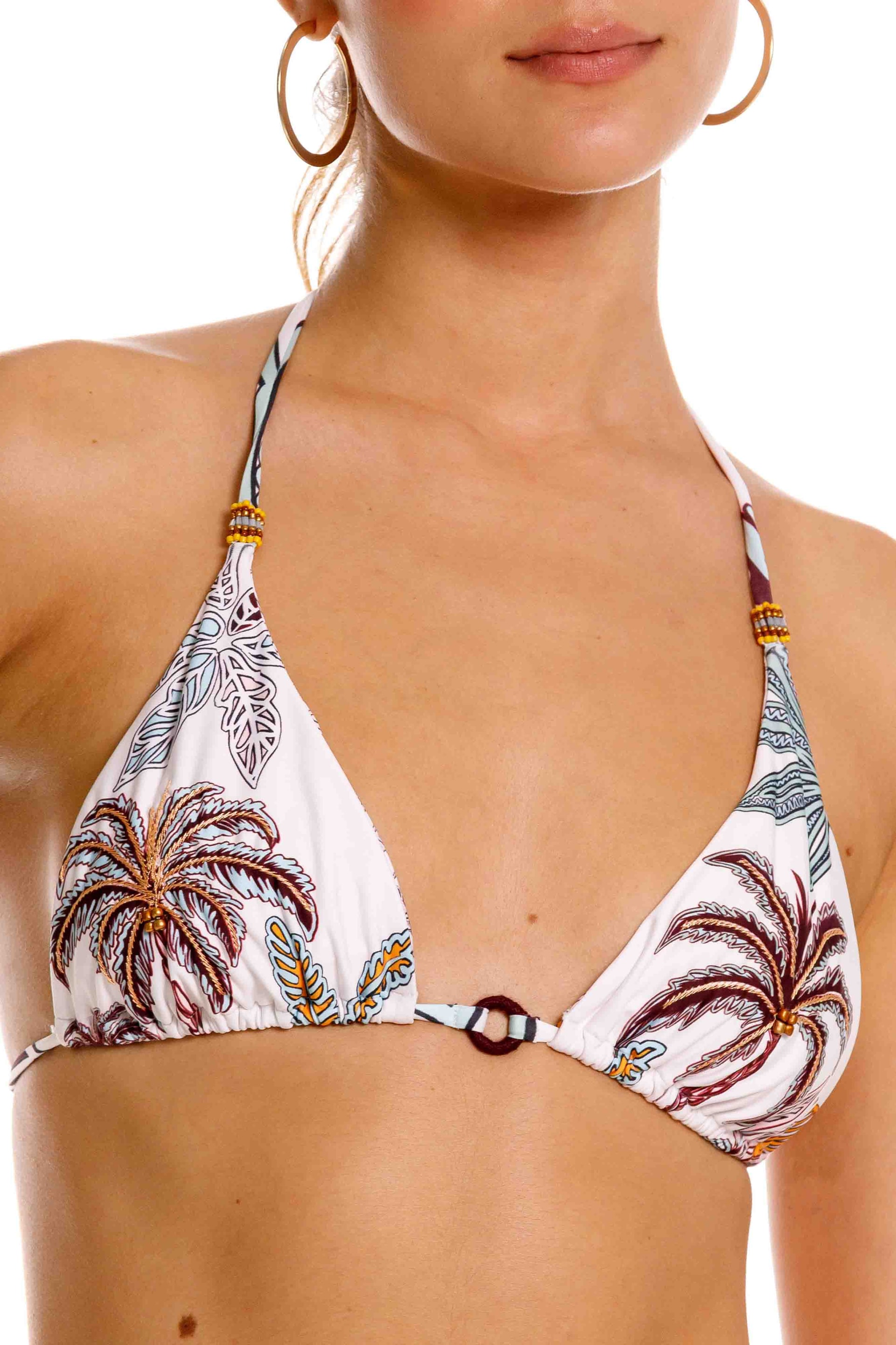 Top Triángulo de Bikini Maxipalms Beige - imagen 1