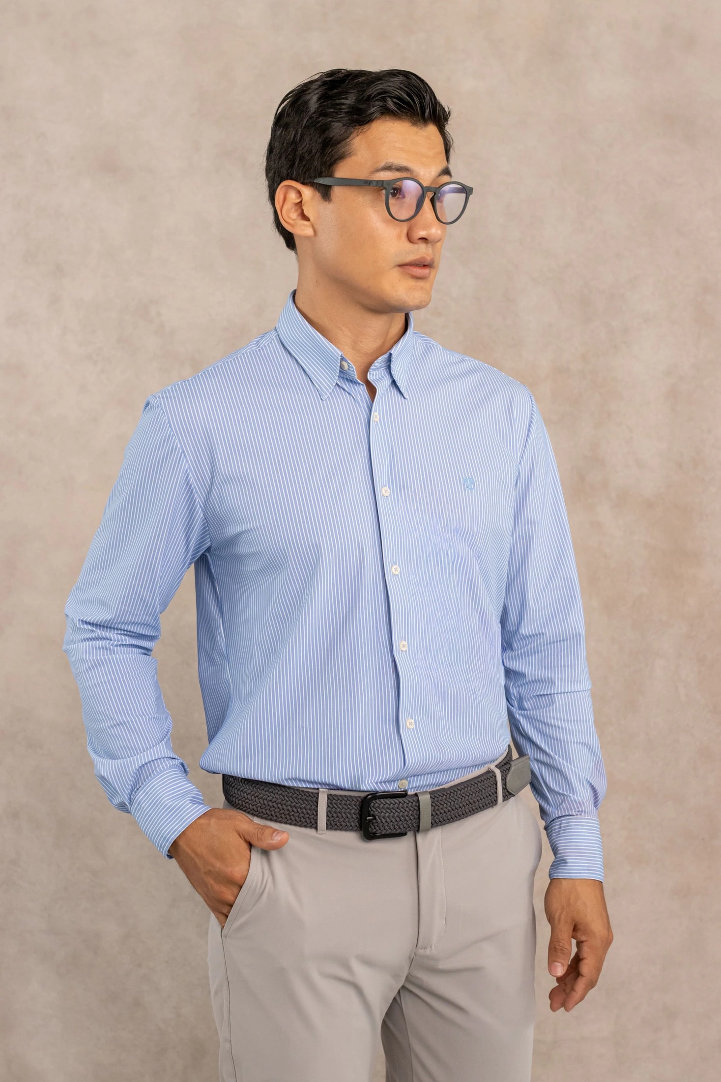 Camisa Performance Rayas Blue Striped - imagen 1