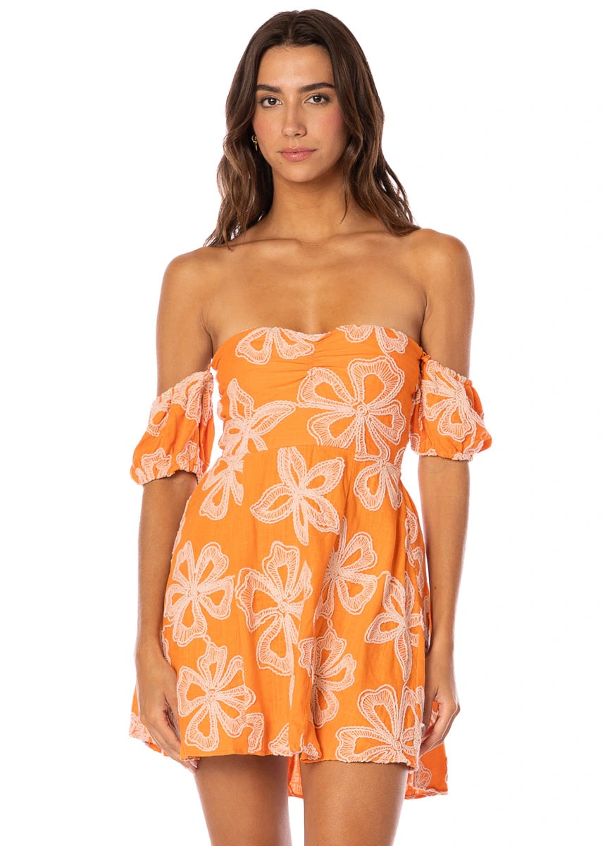 Maaji Tangerine Bloom Aperol Short Dress - imagen 1