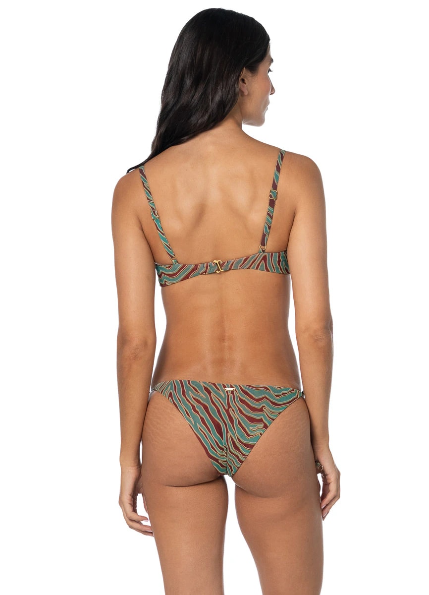 Maaji Zebra Tide Sunflash Low Rise Tie Side Bikini Bottom - imagen 1