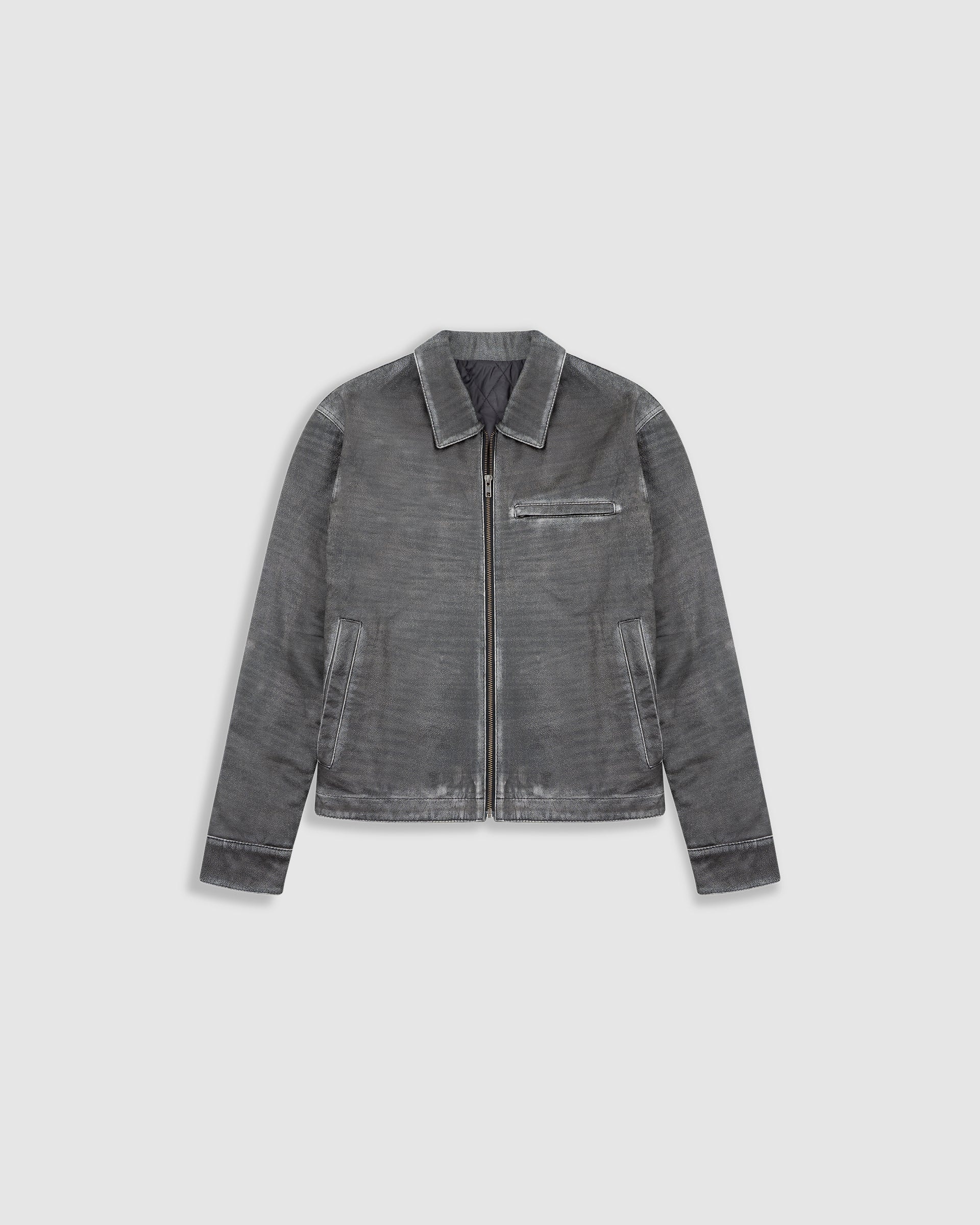 Chaqueta Monogram Leather - Negro Desgastado - imagen 1