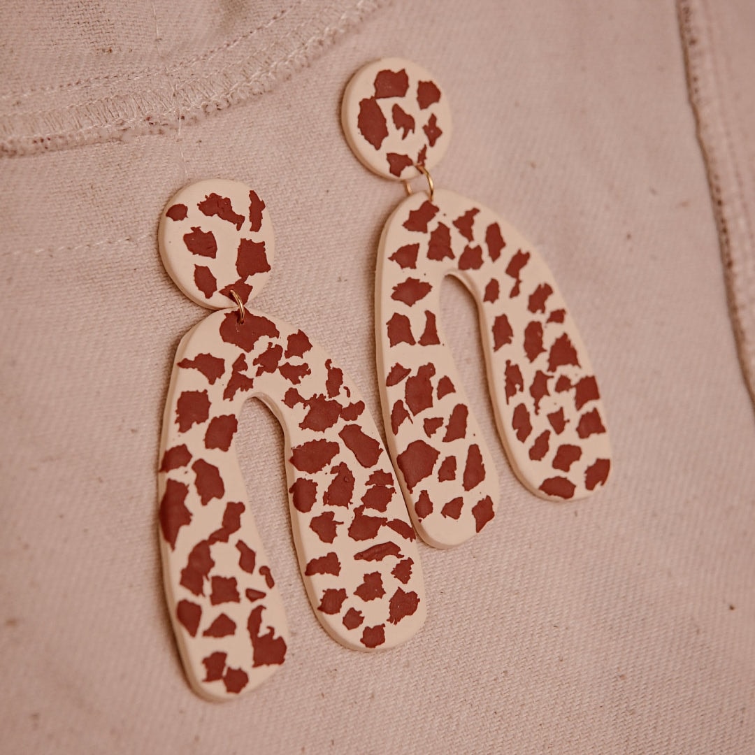 Aretes Hanna Cow Print - imagen 1