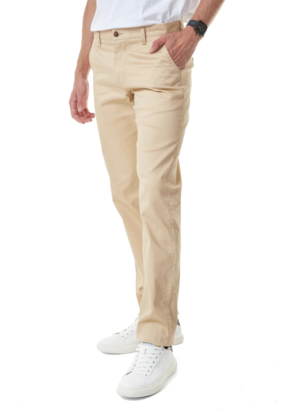 Pantalón dril beige claro - imagen 1