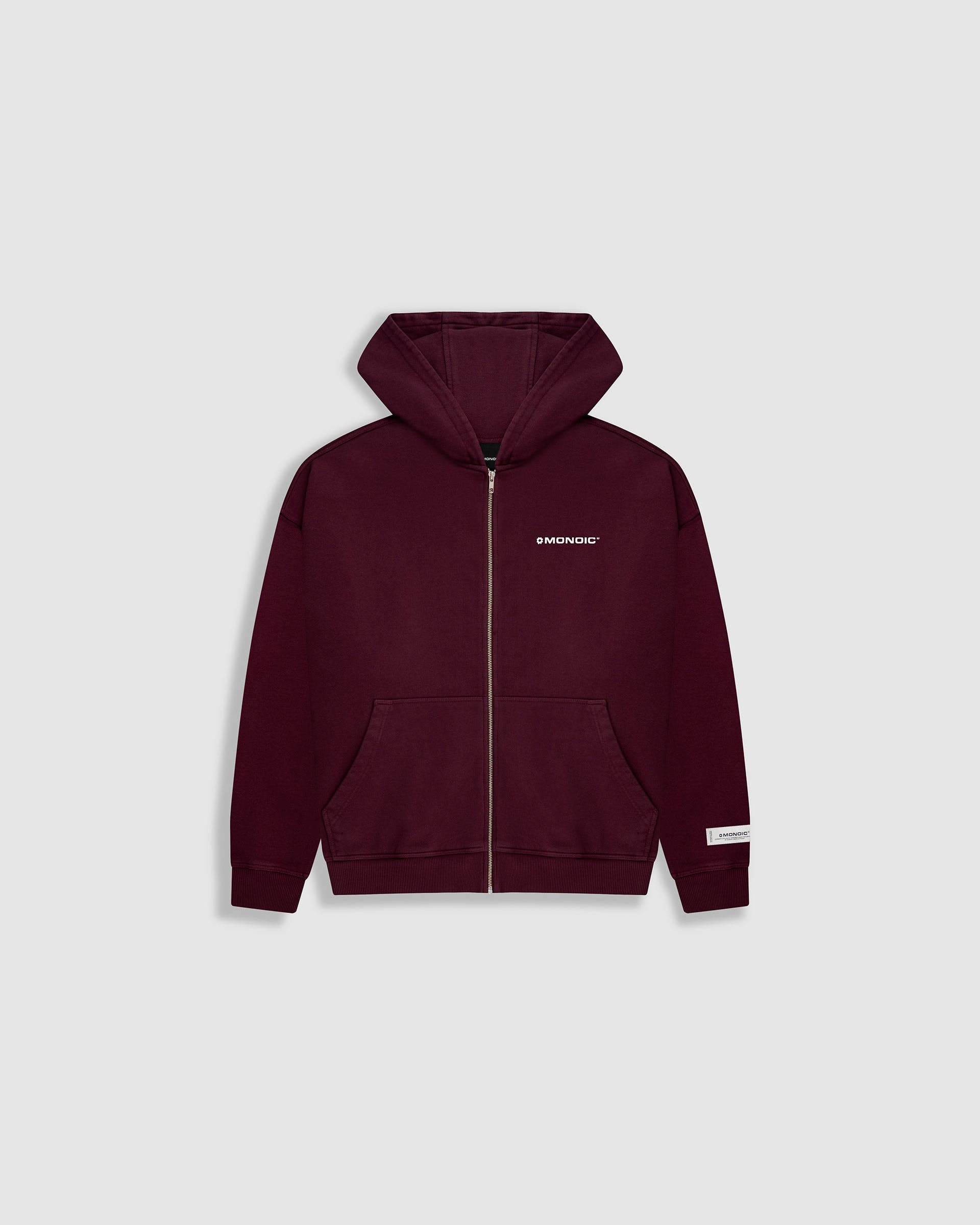 Zip Hoodie Oversized Básico V3 - Burgundy - imagen 1