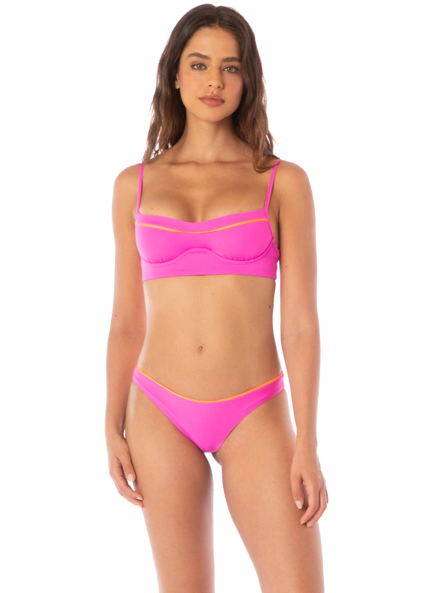 Maaji Poppy Pink Shore Unmolded Underwire Bikini Top - imagen 1