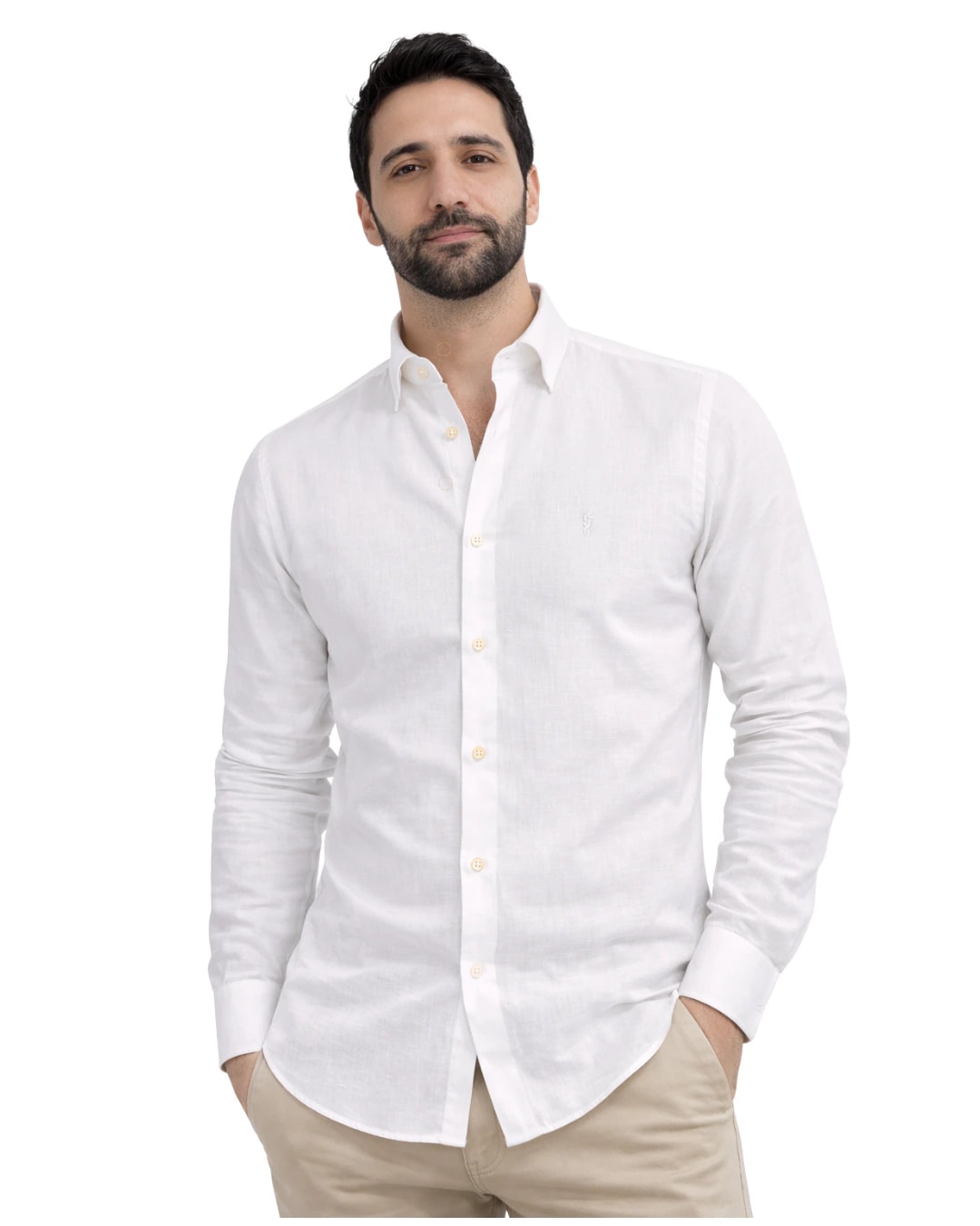 Camisa Milan Manga Larga Blanca - imagen 1
