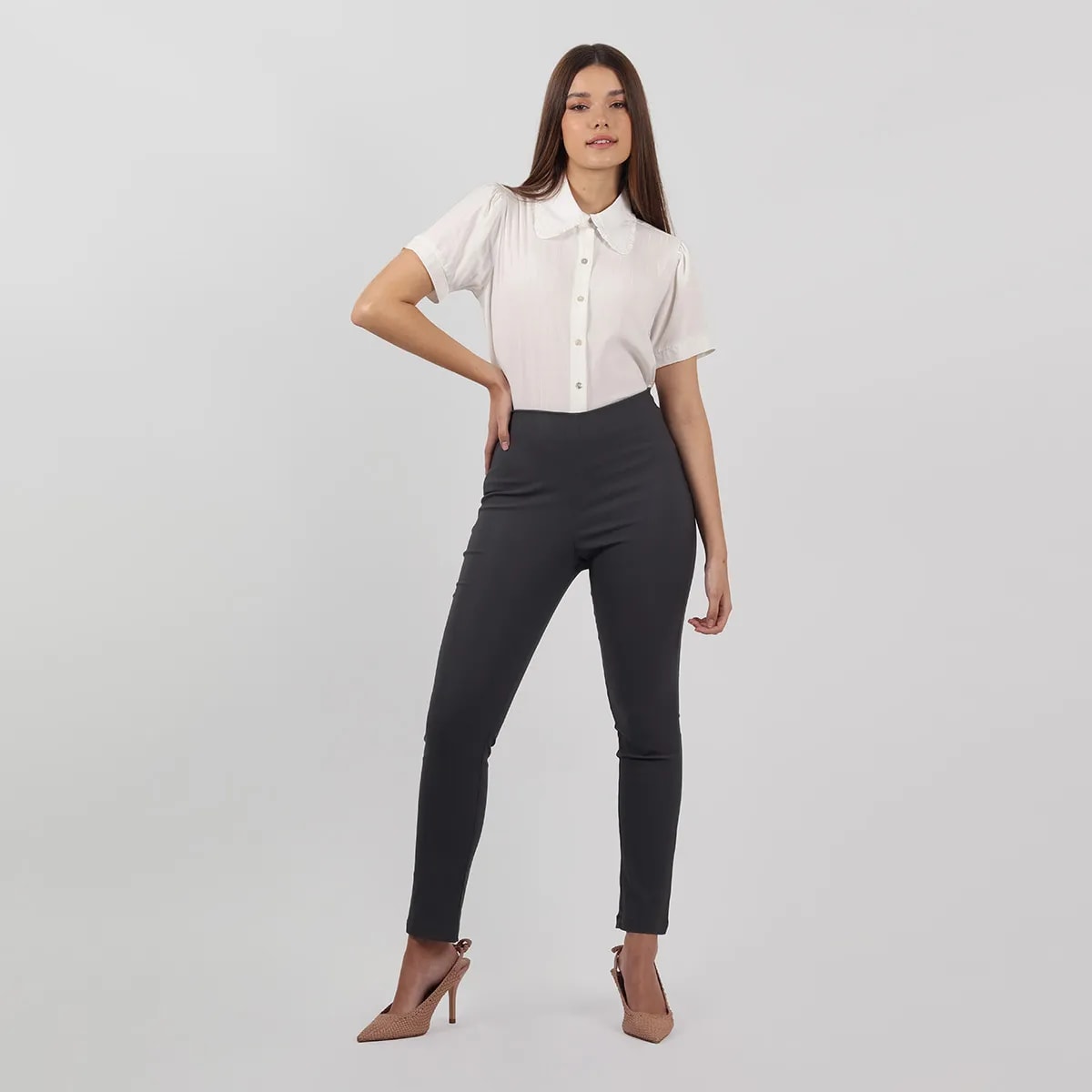 Pantalon tiro alto bota skinny - imagen 1