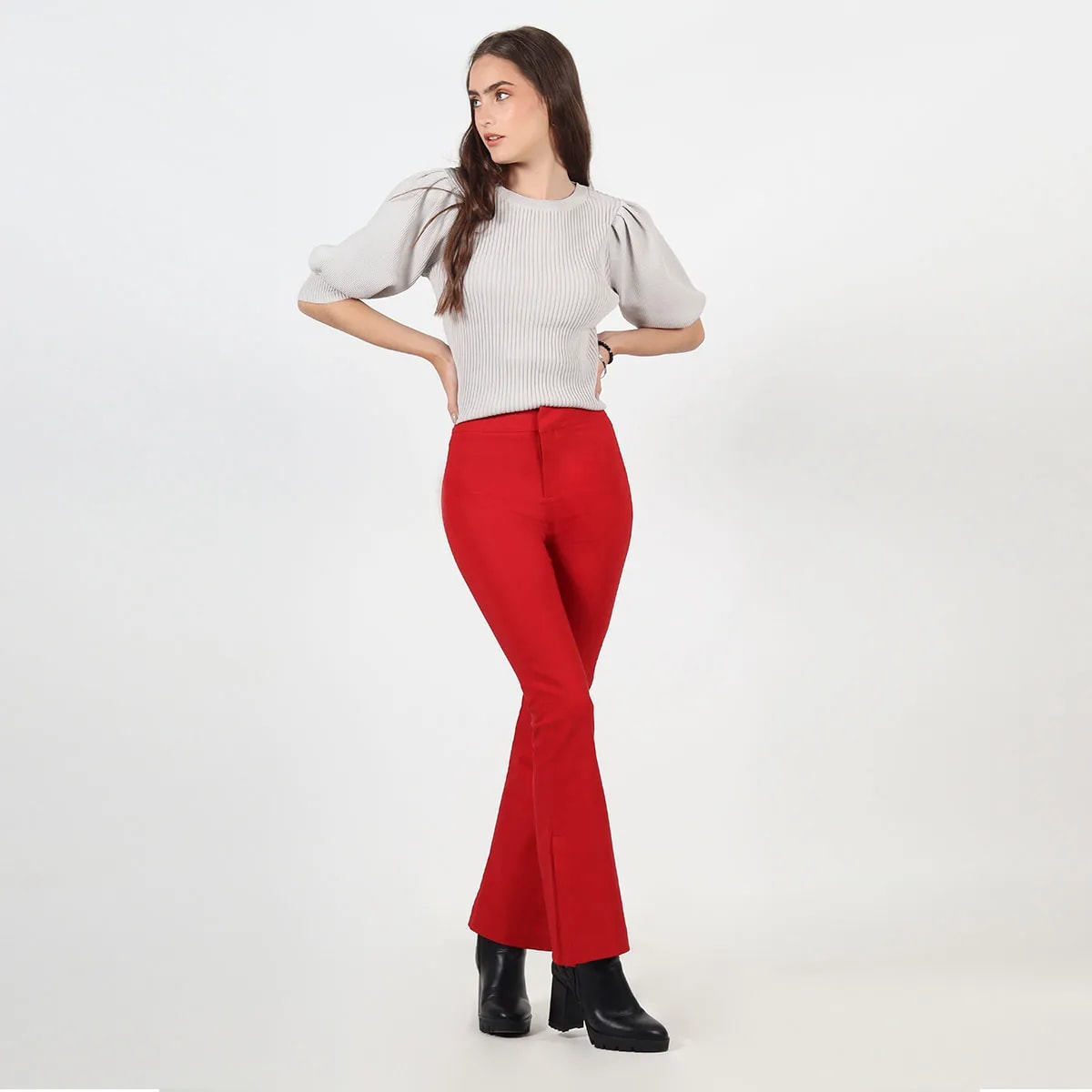 Pantalon tiro alto bota flare - imagen 1