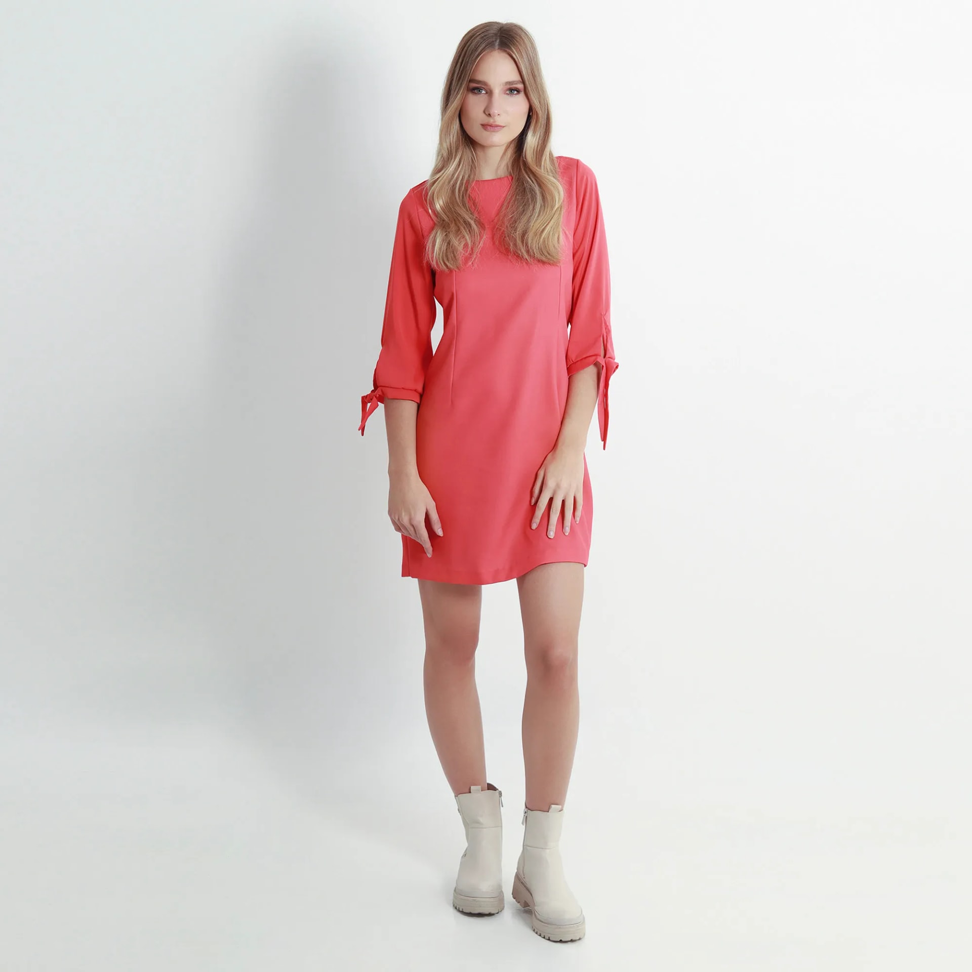 Vestido Cuello Redondo Manga 3cuartos - imagen 1