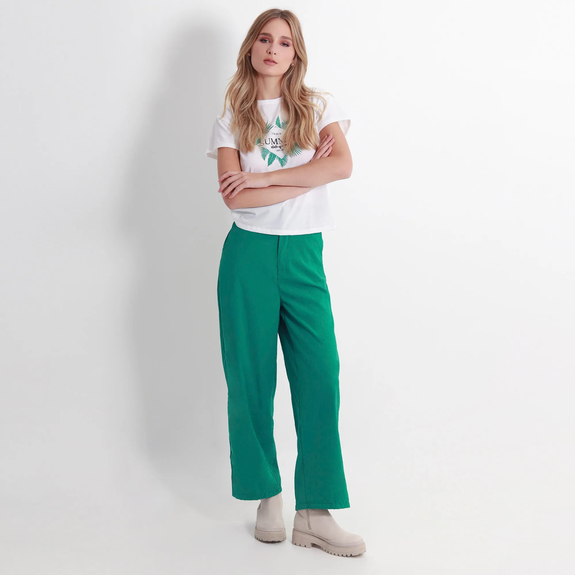 Pantalon Tiro Alto Bota Recta - imagen 1