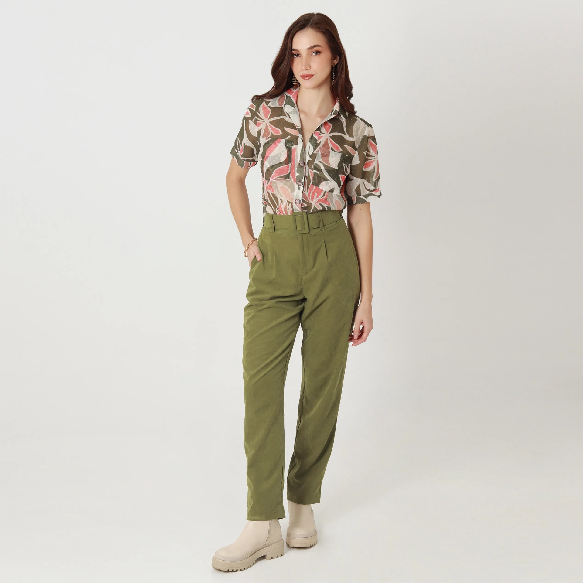 Pantalon Tiro Alto Bota Recta - imagen 1