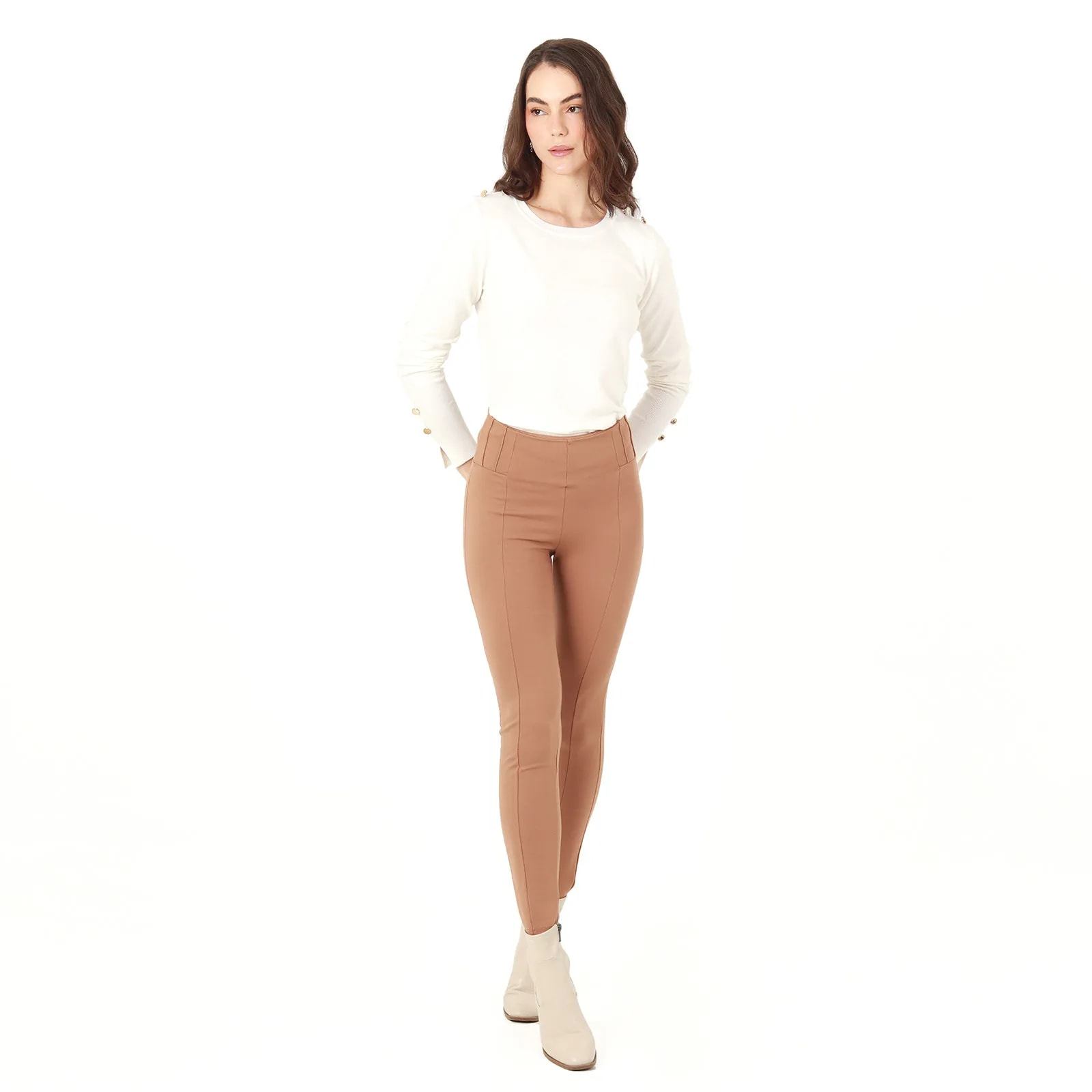 Pantalon tiro Alto Bota Skinny - imagen 1