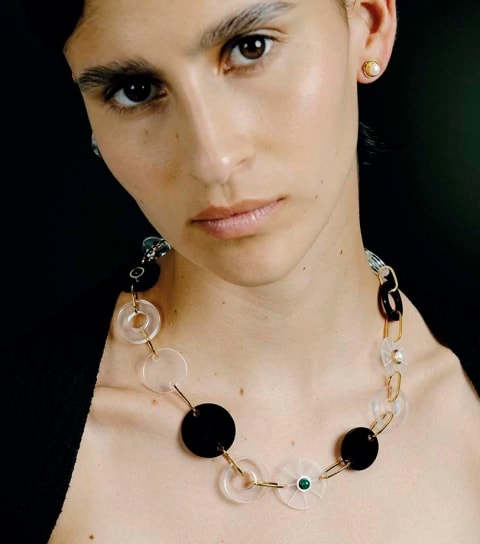 Collar Mar Perla Dorado - imagen 1