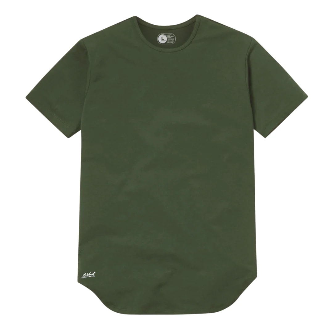 Camiseta Básica Curve Verde Militar - imagen 1