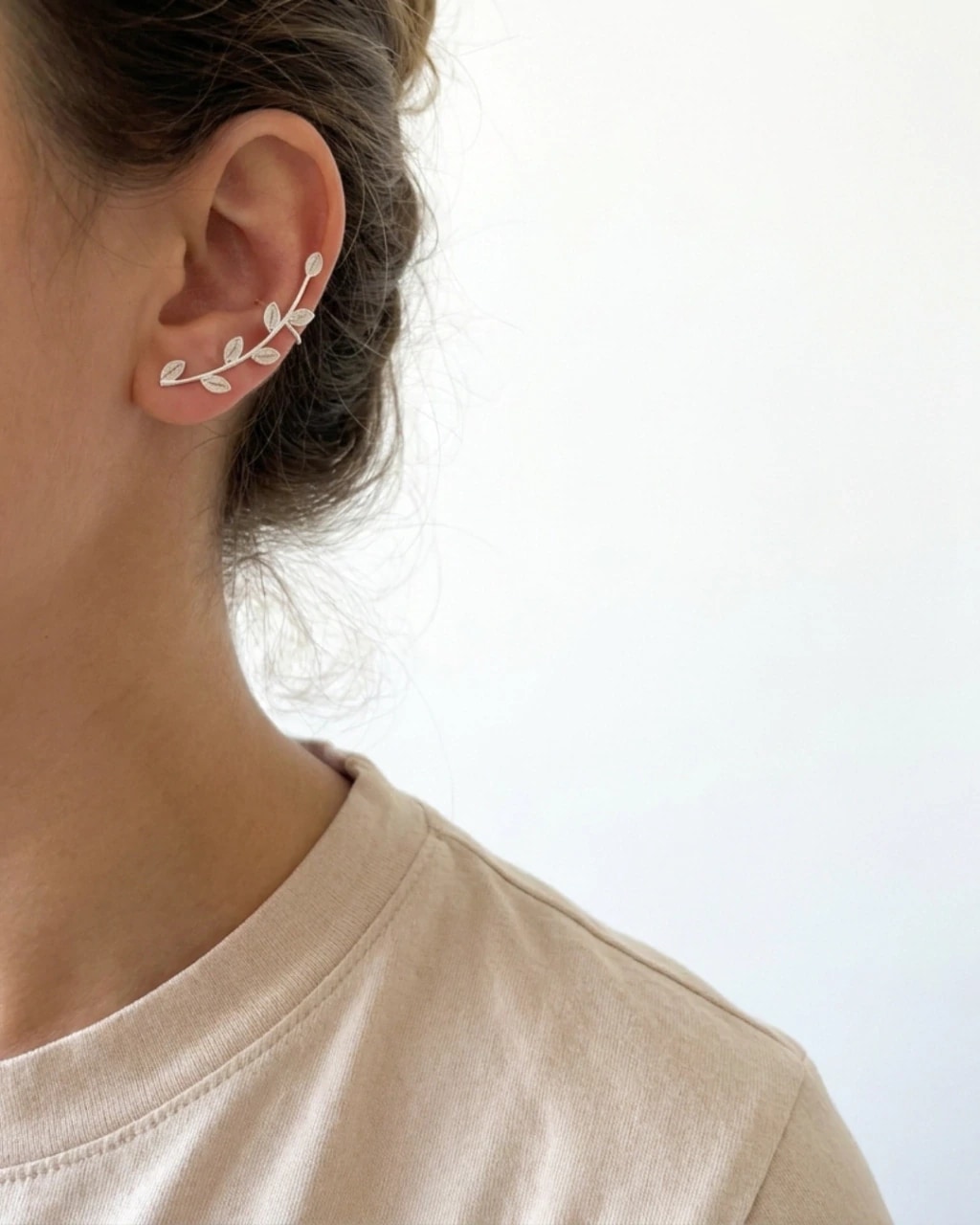 Earcuff petalos en Filigrana