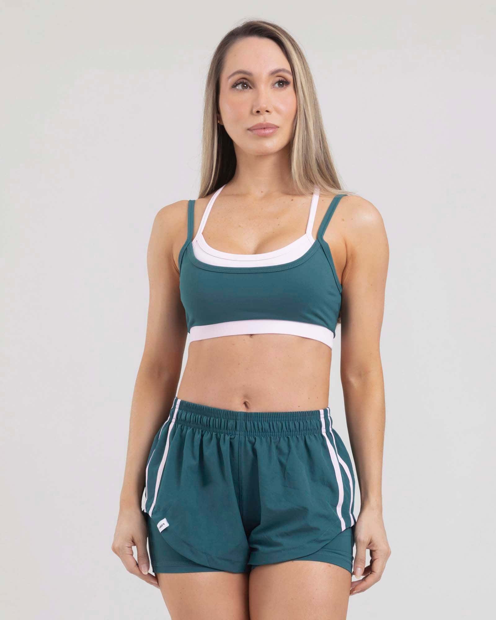 Top sisa verde esmeralda dual glow tropi FIBER