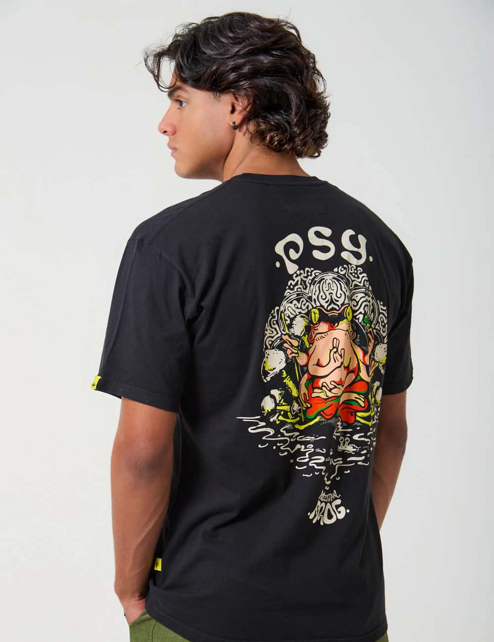 Camiseta Oversize Ancestral Frog negro Hombre