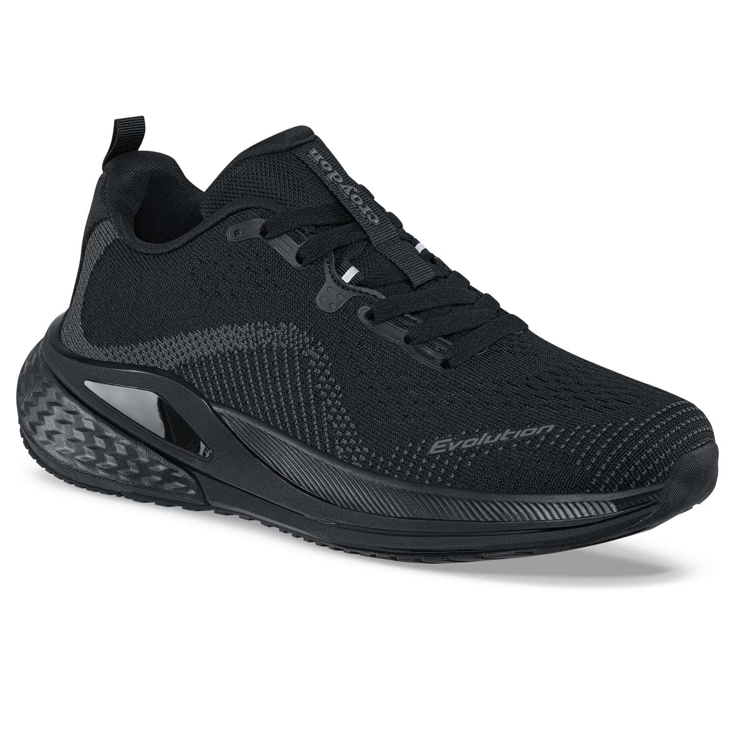 Tenis Running Neldra Negro-Negro Croydon Para Hombre