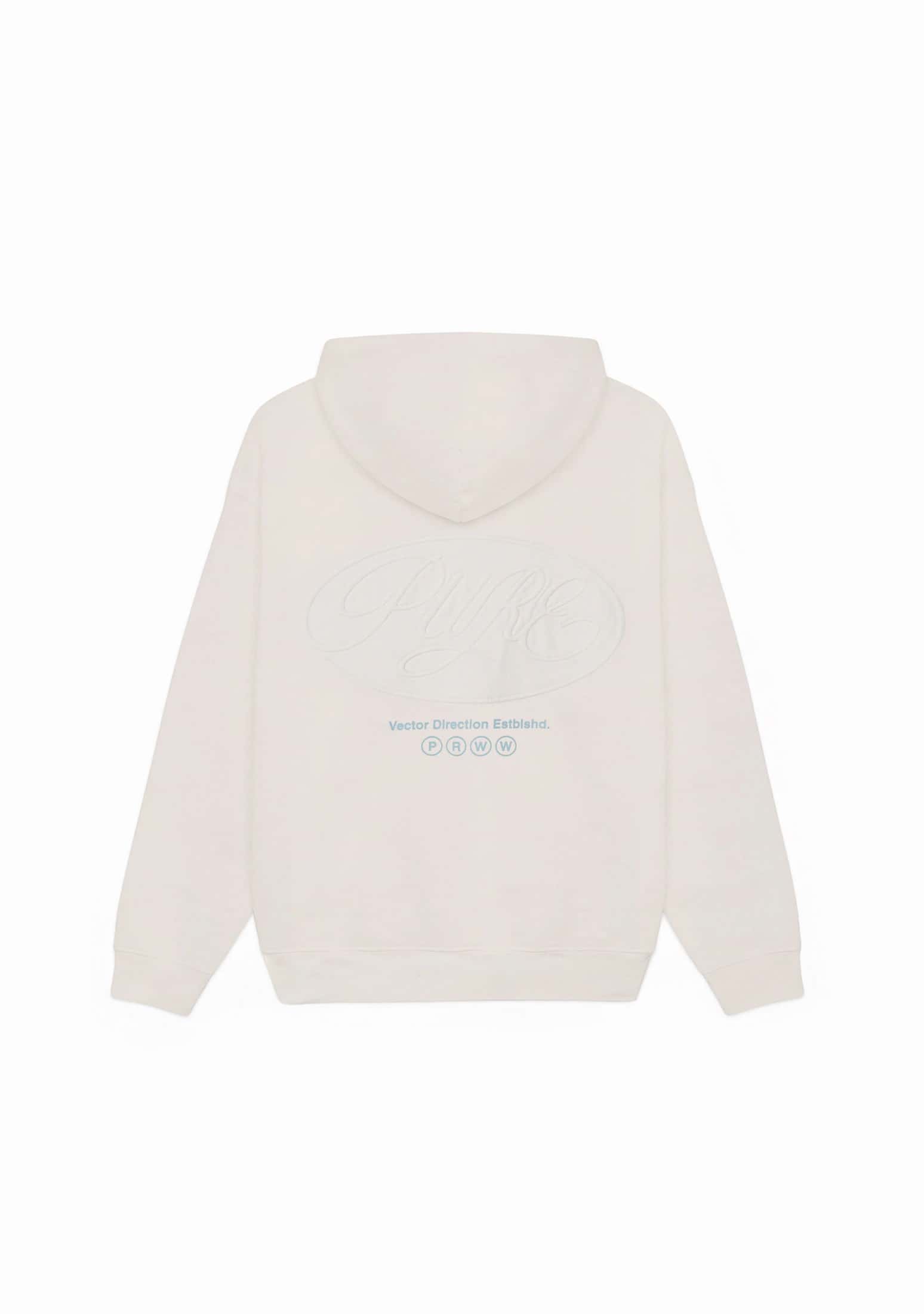 Across The Lines White Zip Hoodie