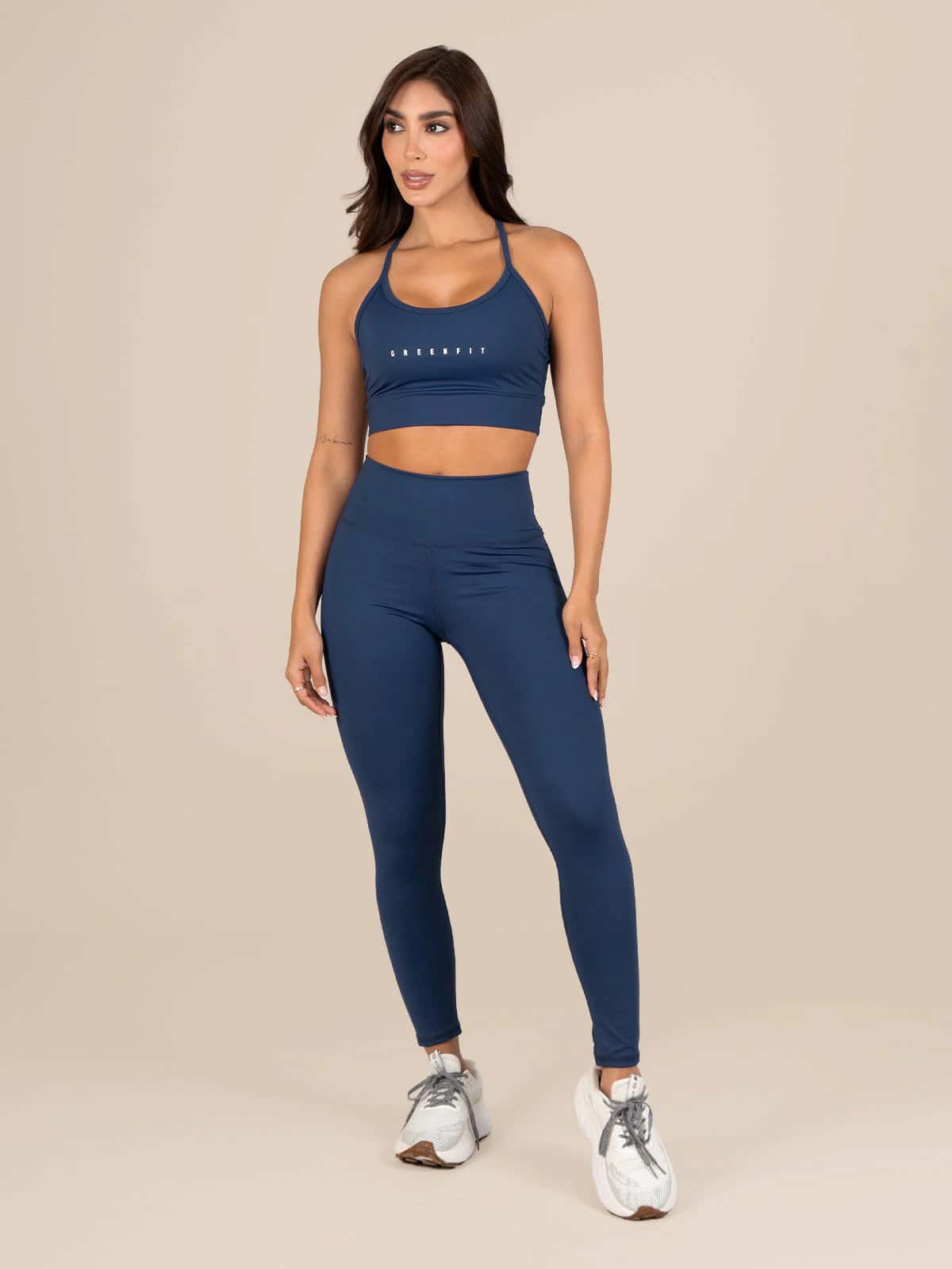 Palmas leggins set azul petroleo oscuro