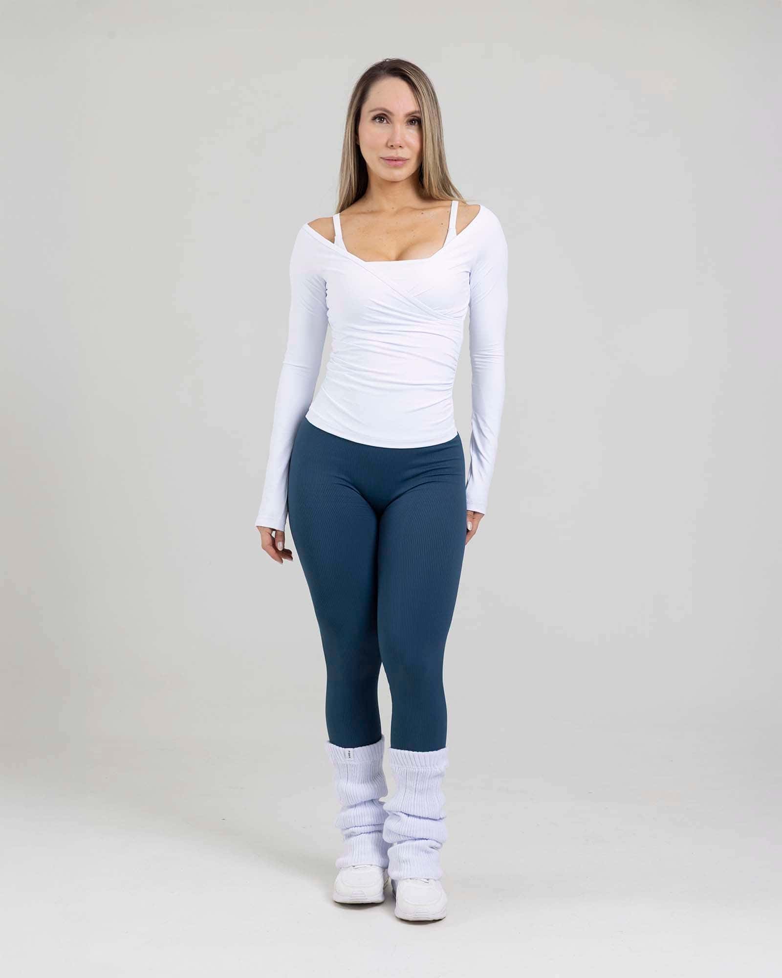 Leggings flow seamless azul navy tropi FIBER